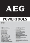 AEG JP18U5-402B 4935472205 Инструкция для аккумуляторной дисковой пилы BKS18-0
