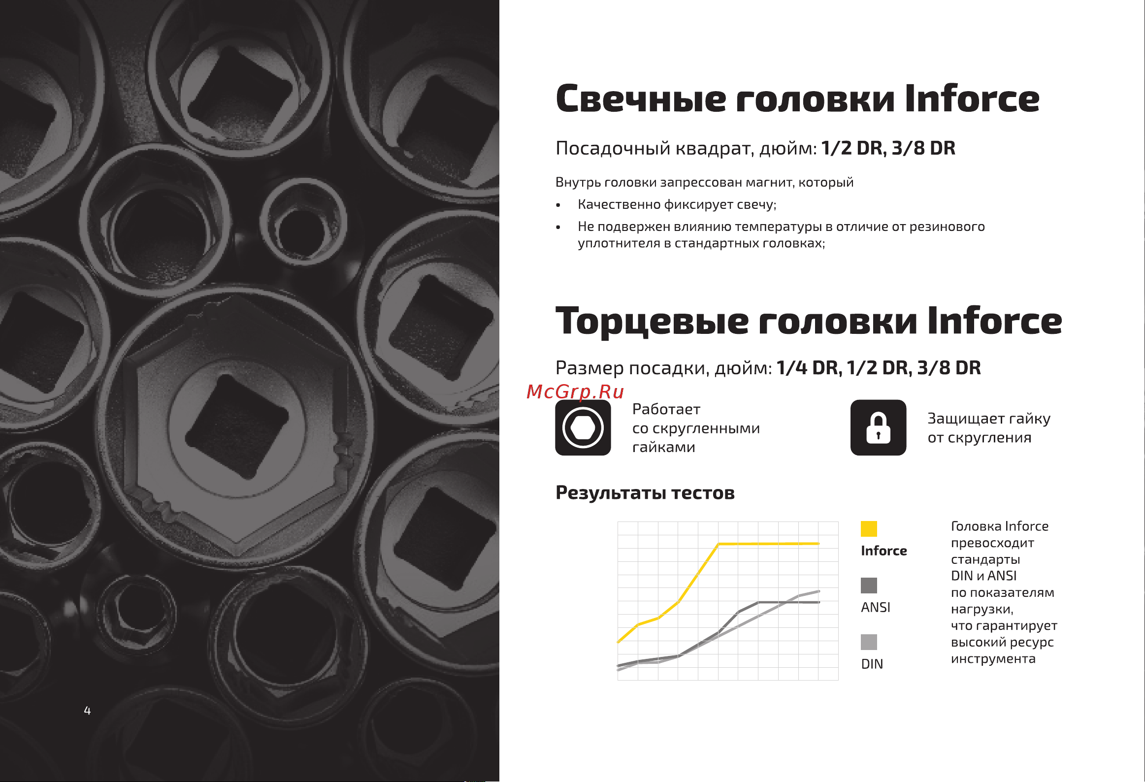 Inforce 136 предметов 1/2 дюйма и 1/4 дюйма 06-07-17 Особенности наборов инструмента Inforce онлайн [4/16] 824518