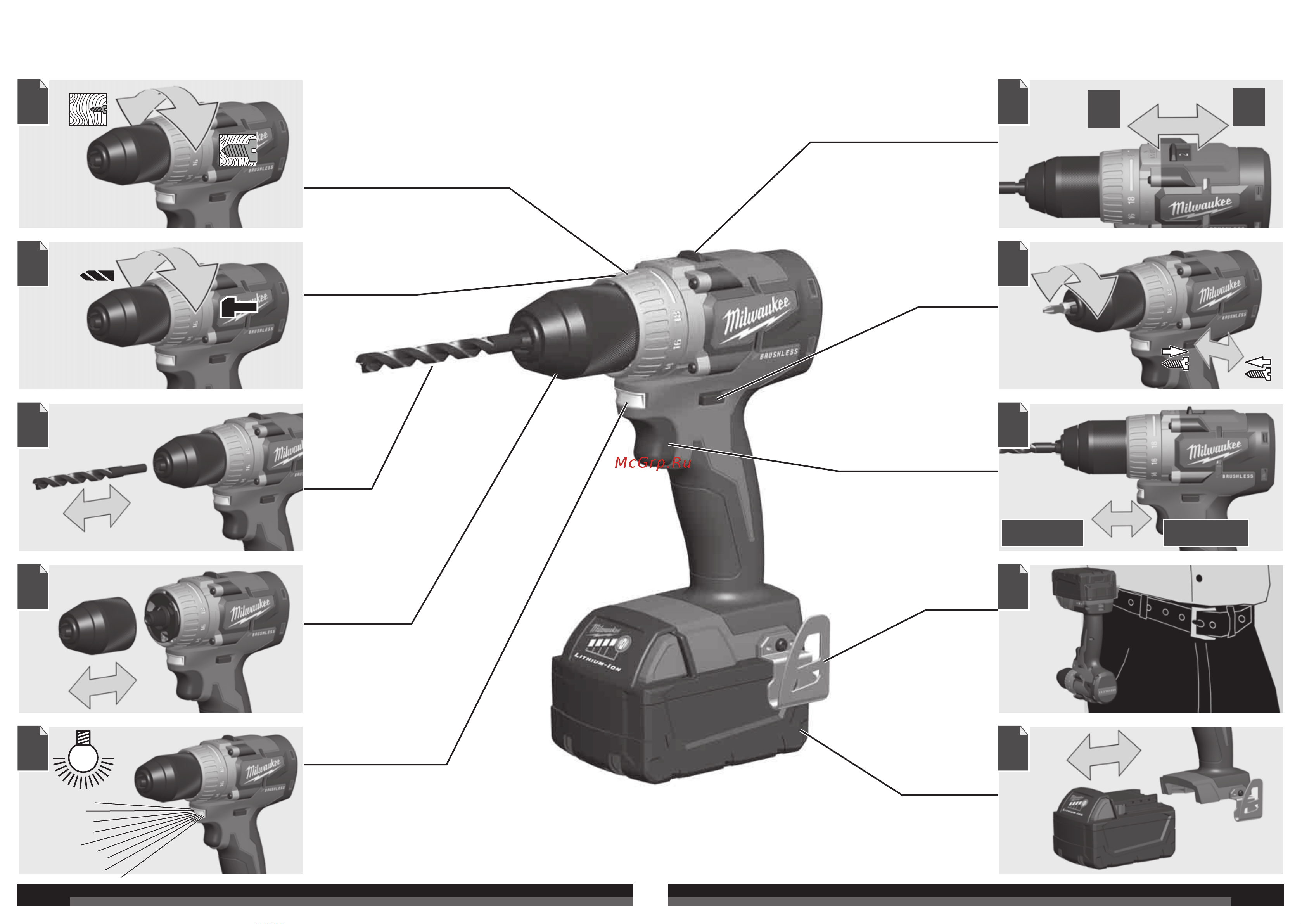 Milwaukee M18 CBLPP2A-402C 4933464536 Ударная дрель M18 CBLPD онлайн [3/39] 824533