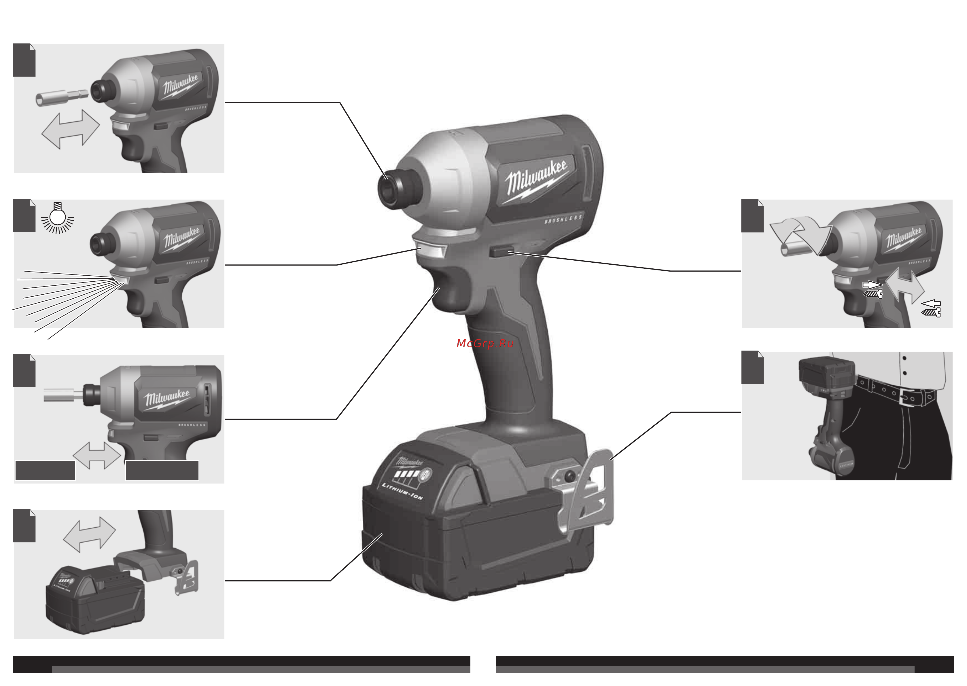 Milwaukee M18 CBLPP2A-402C 4933464536 Импульсный винтоверт M18 CBLID онлайн [3/51] 824533