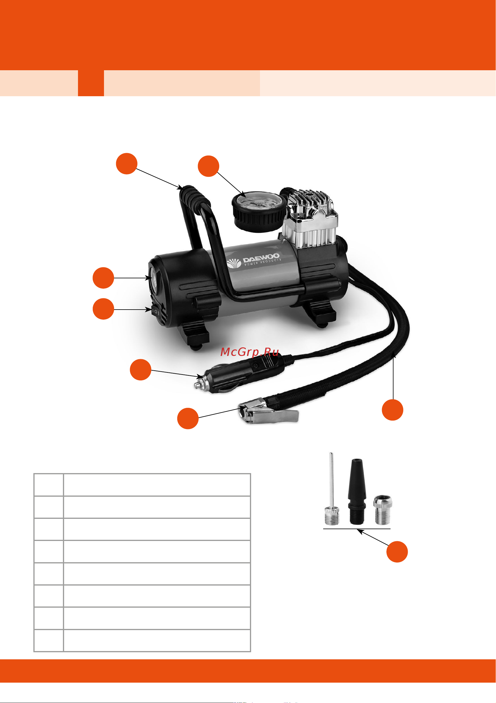 Daewoo DW70L DW 70L Инструкция к компрессору Daewoo DW70L онлайн [4/12] 824556