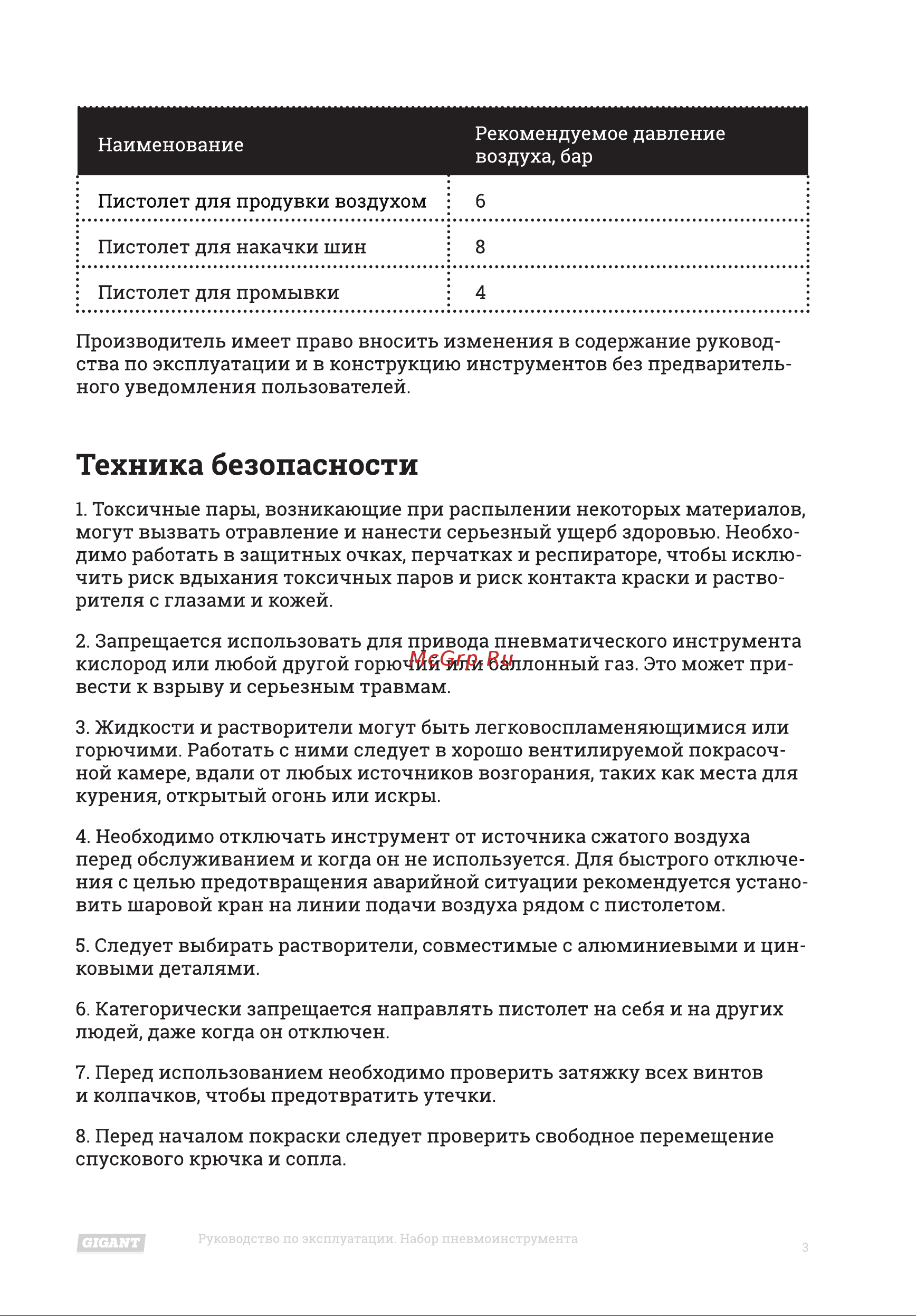 Gigant SPT5 Инструкция к товару онлайн [3/16] 824741