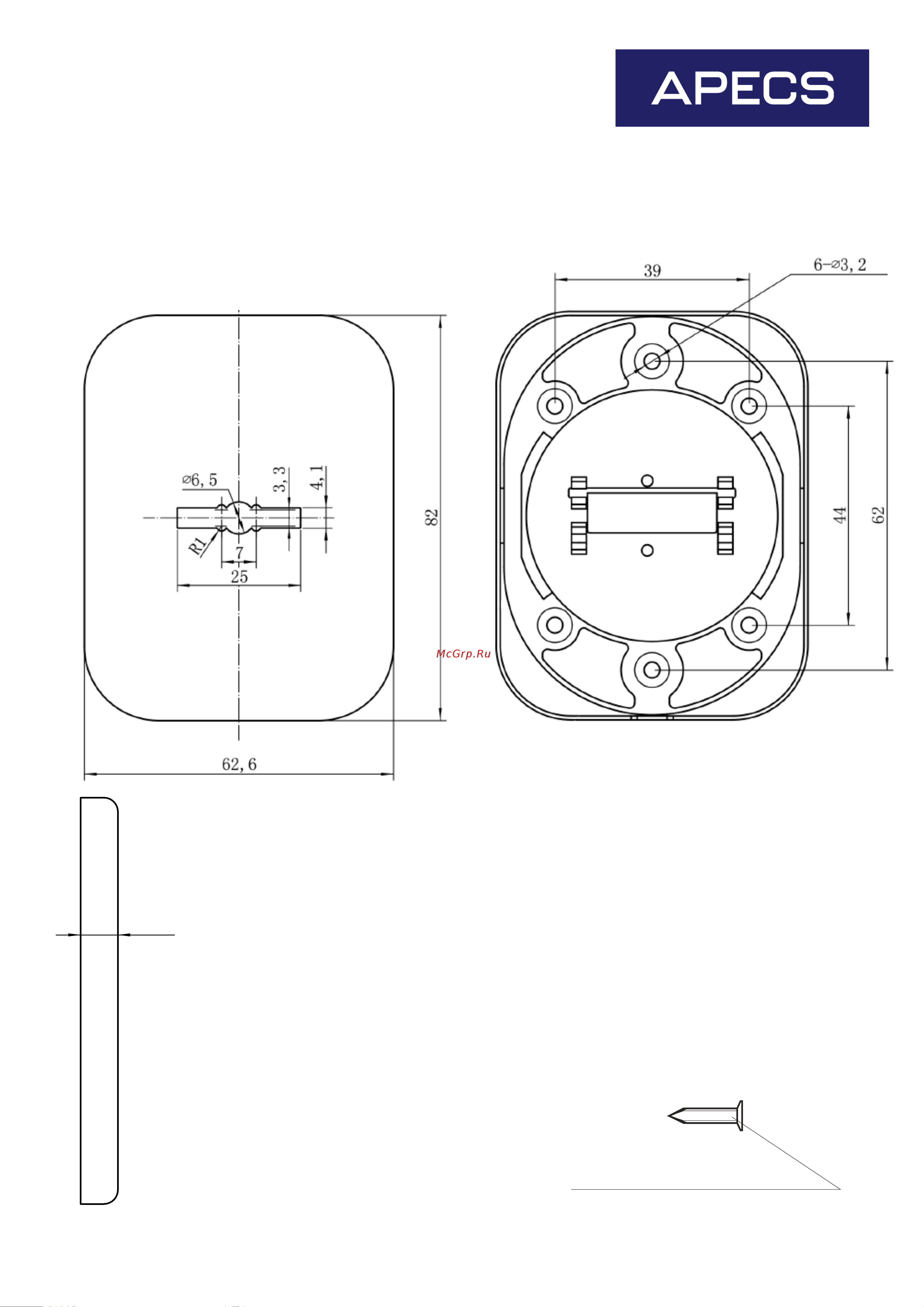 Apecs DP-15-S-Auto-CRS 31133 чертеж онлайн
