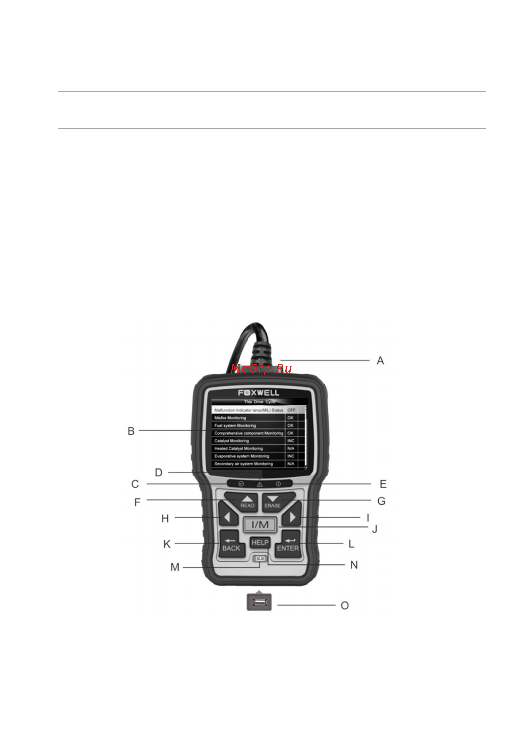 Foxwell OBD-2 NT301 Инструкция по эксплуатации онлайн [10/59] 825128