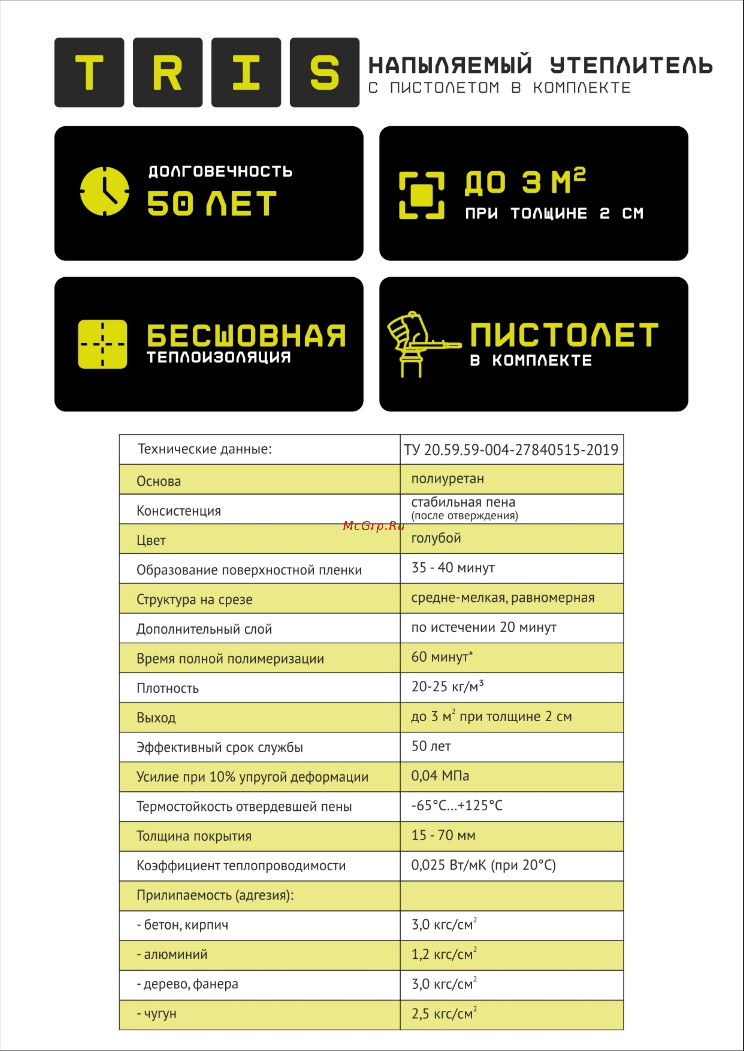 TriS Teplis GUN Е893 Напыляемый утеплитель с пистолетом в комплекте TEPLIS FIRE 1 онлайн