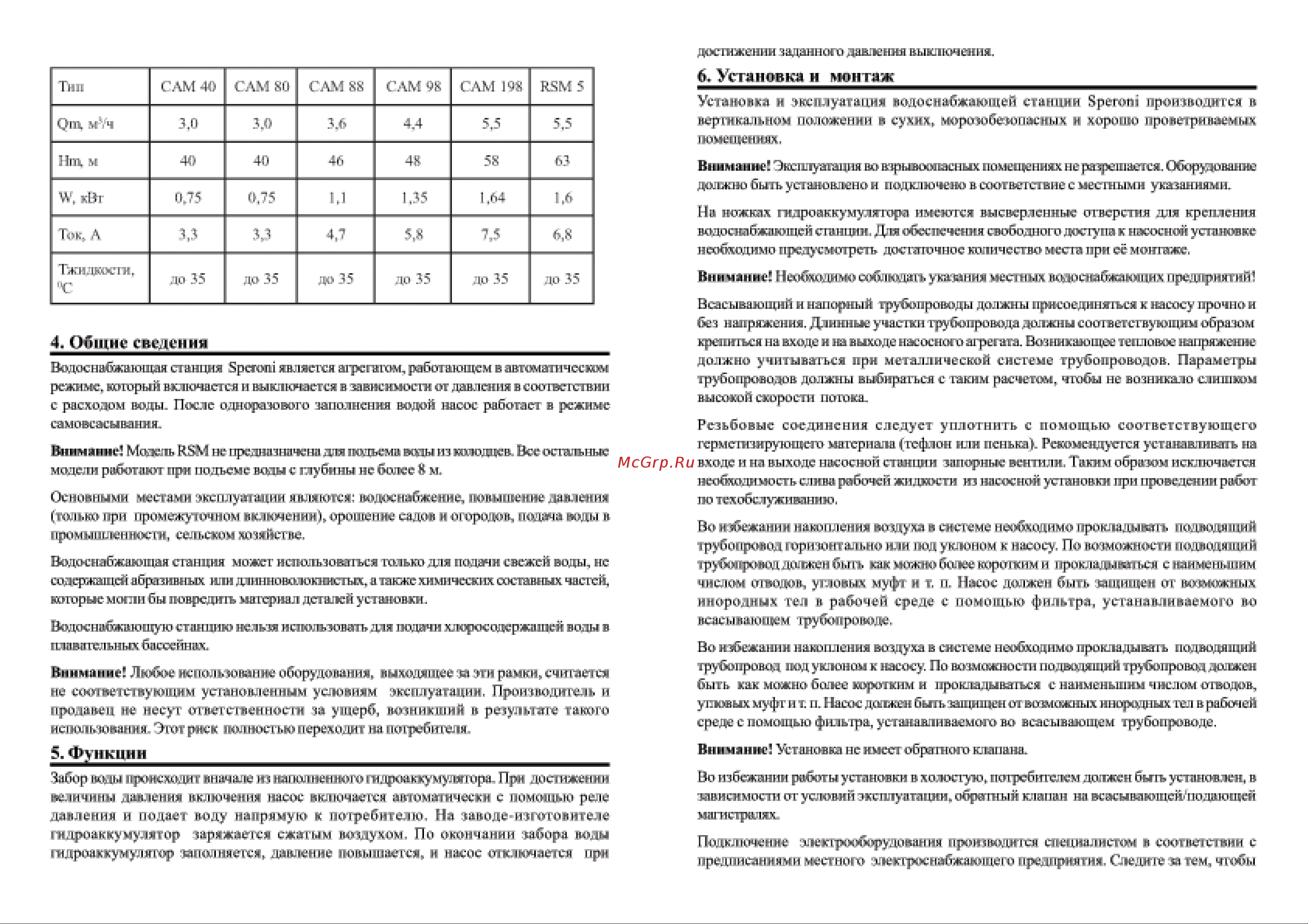 Speroni HW CAM 98N/25 101530180 Инструкция к Speroni HW CAM 98N/25 101530180 онлайн [4/4] 826145