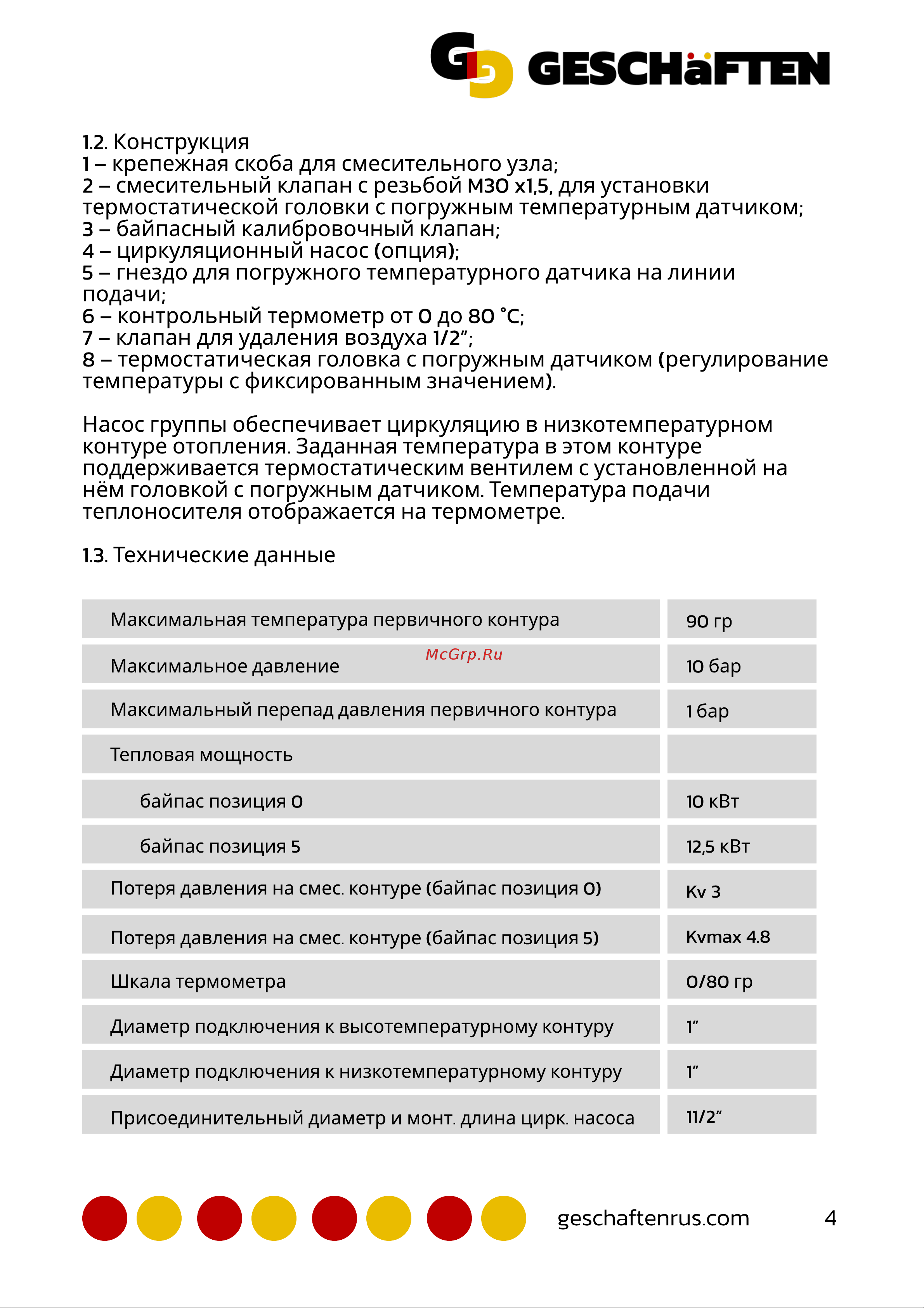 Geschaften хром, 35-60 гр, без насоса GS2548 Паспорт онлайн [4/9] 826157