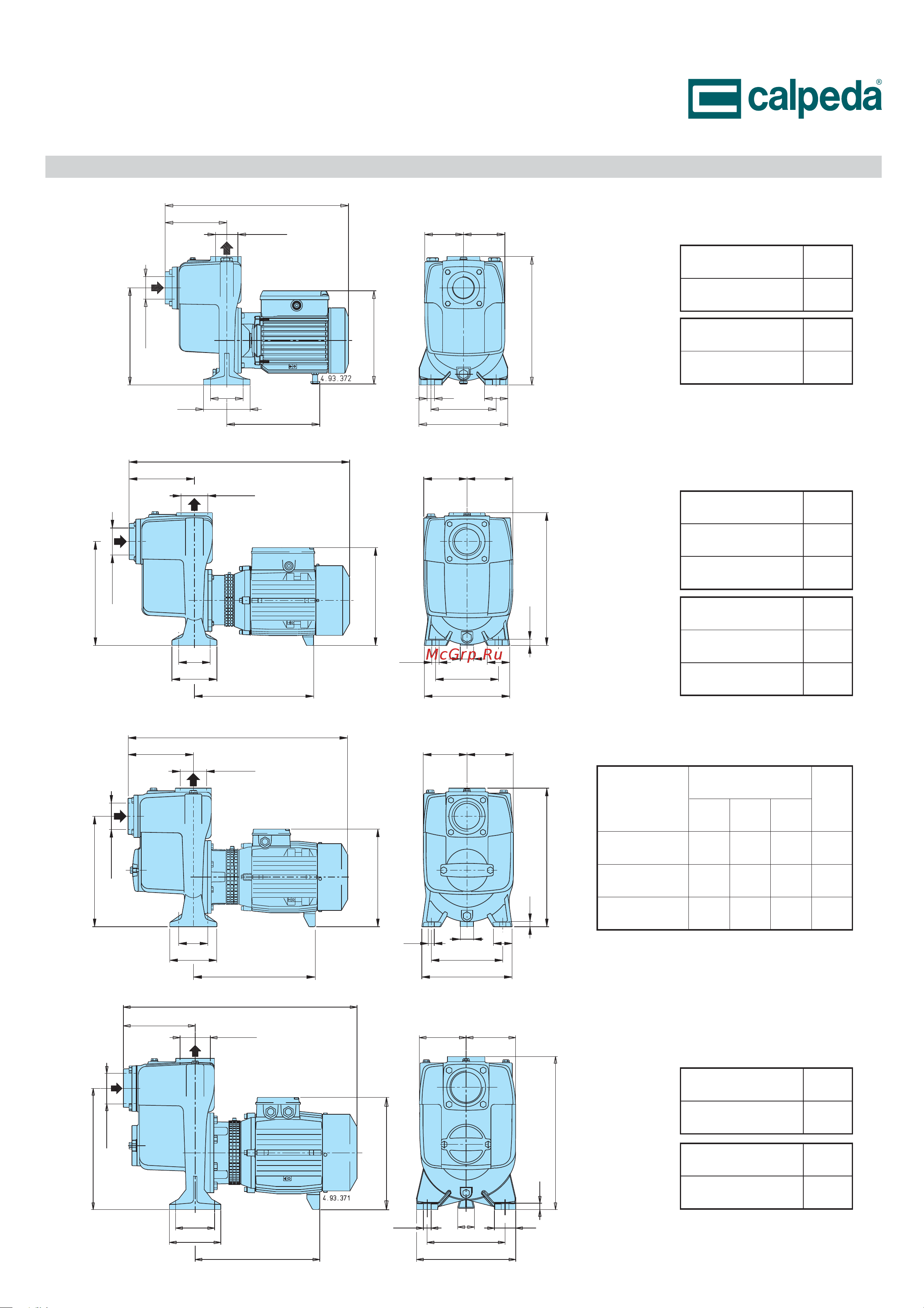 CALPEDA A 40-110A/B 230/400/50 Hz 60F00382000 Расширенное описание онлайн [5/6] 865546