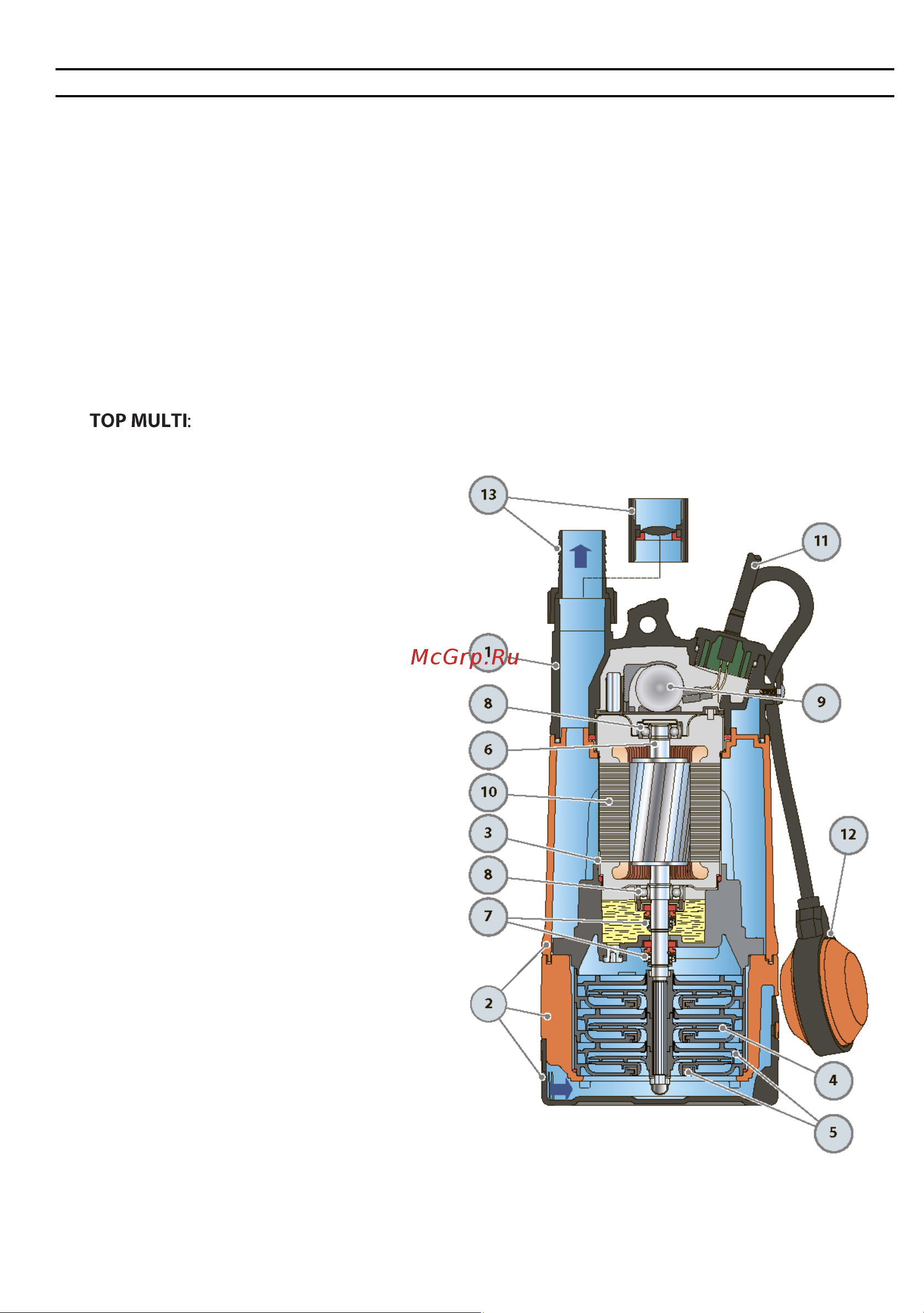 Pedrollo TOP MULTI 2 48TPM070A1U Инструкция к Pedrollo TOP MULTI 2 48TPM070A1U онлайн [6/8] 826253