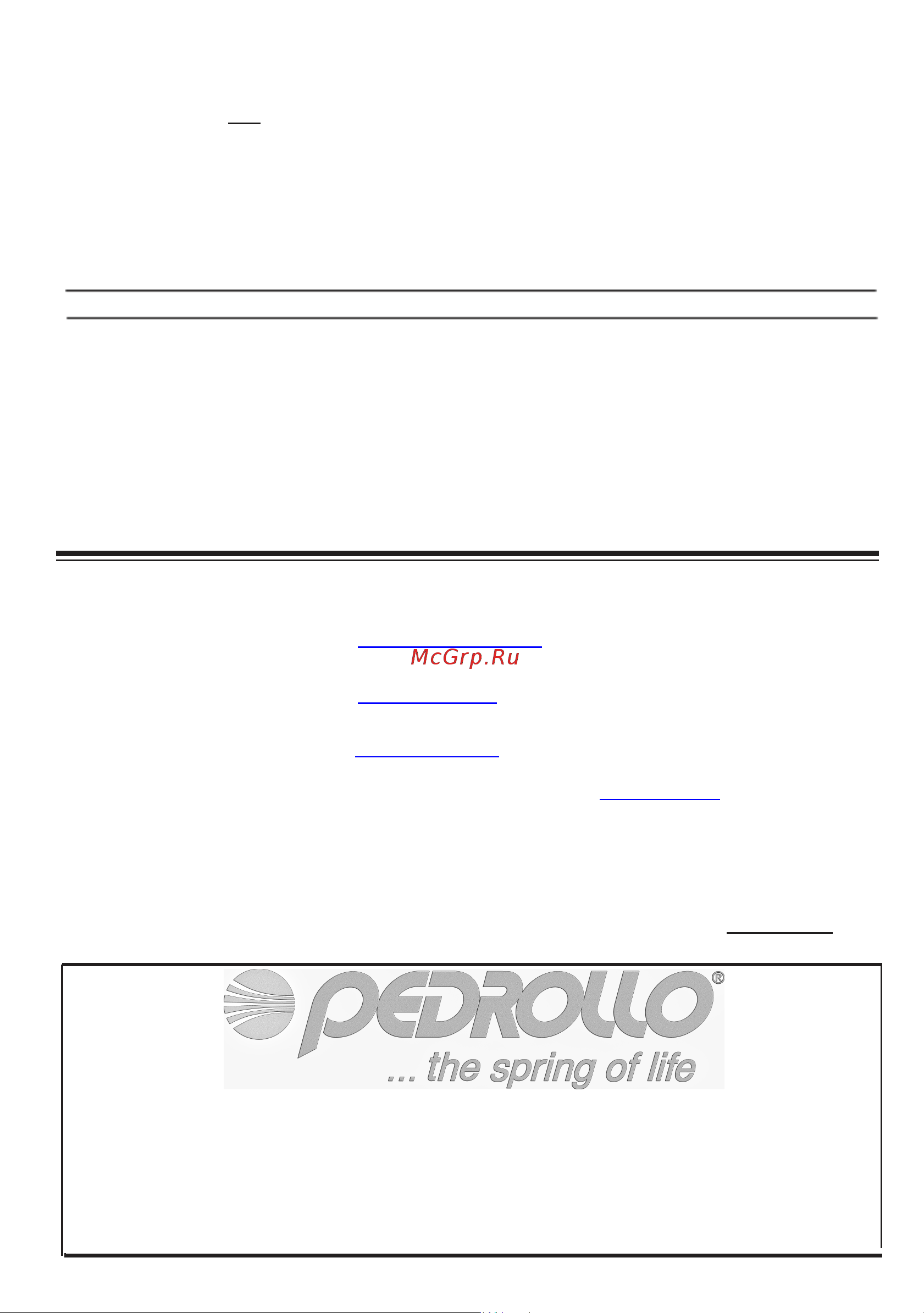 Pedrollo TOP MULTI 2 48TPM070A1U Инструкция к Pedrollo TOP MULTI 2 48TPM070A1U онлайн [8/8] 826253