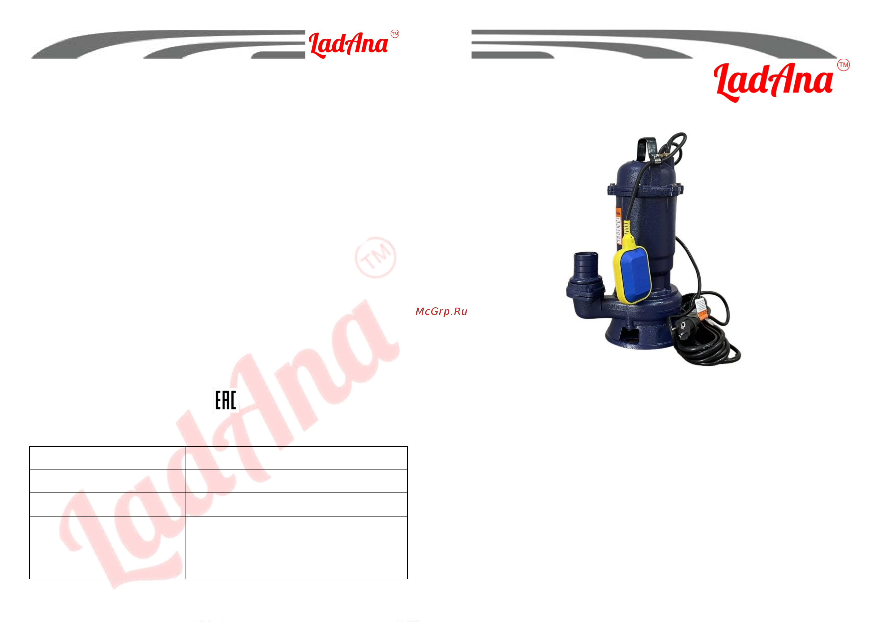 LadAna DFm 15-15-0,75 F 070507024 Технический паспорт онлайн