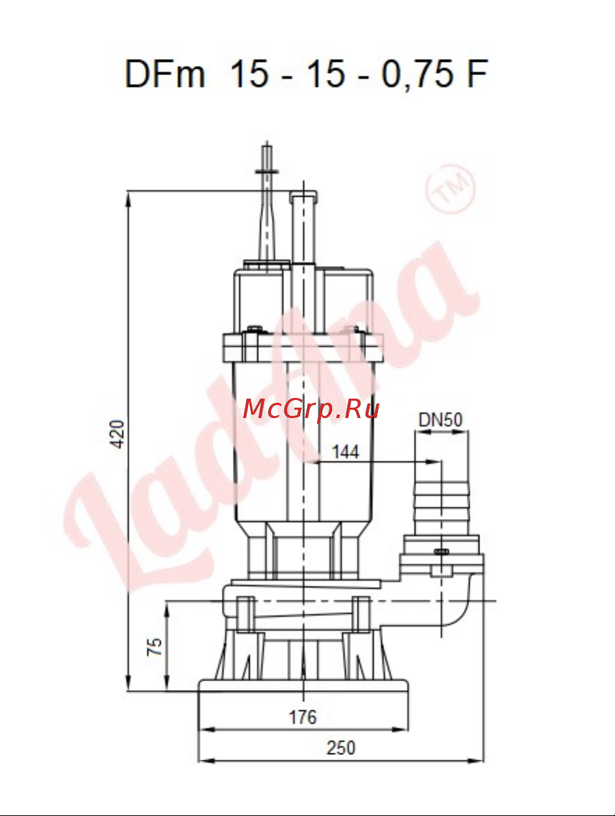 LadAna DFm 15-15-0,75 F 070507024 Габаритные размеры онлайн