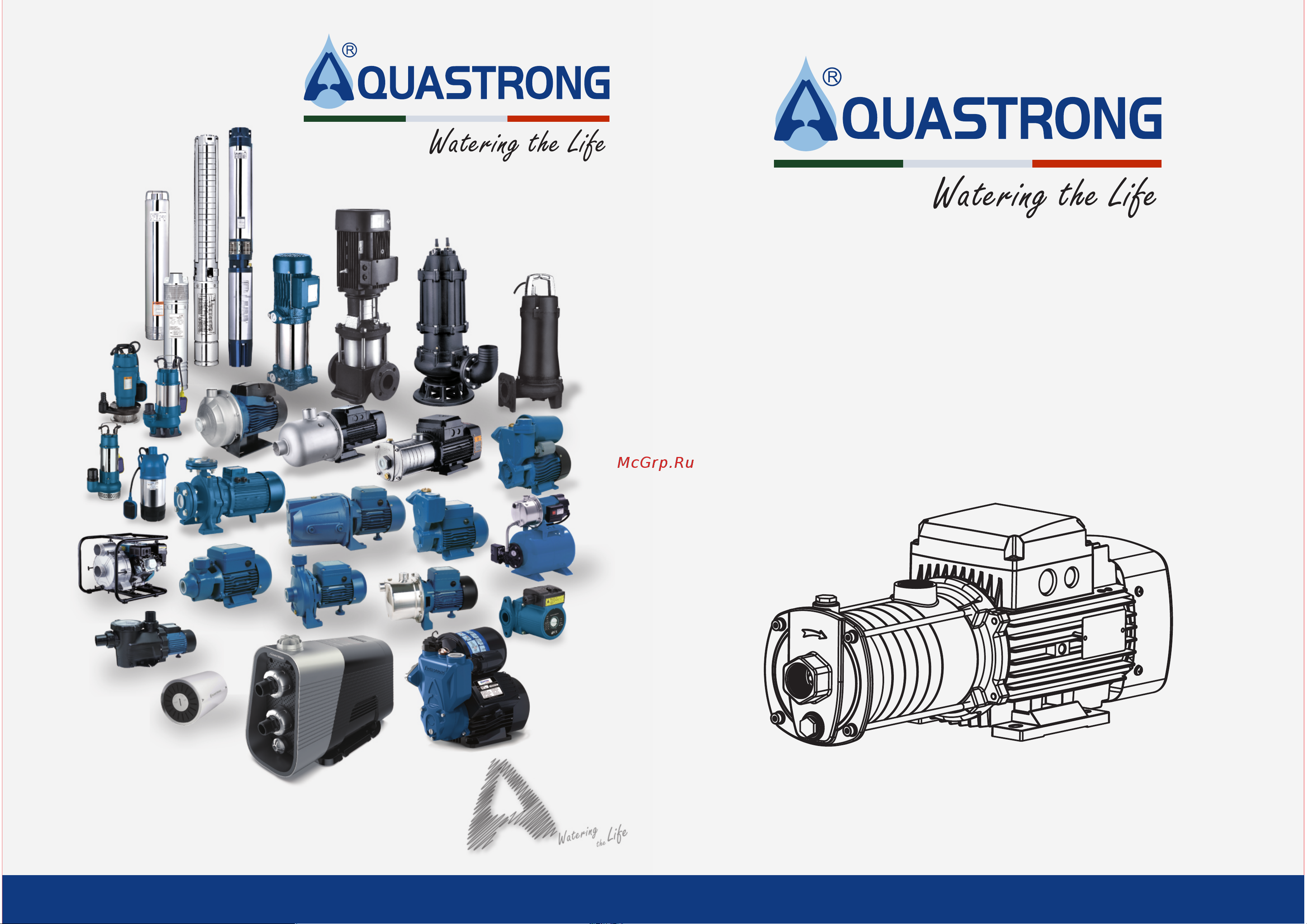 Aquastrong 220В 0,37кВт H16(12)м Q60(40)л/мин нерж ECHm2-20 Инструкция по эксплуатации онлайн