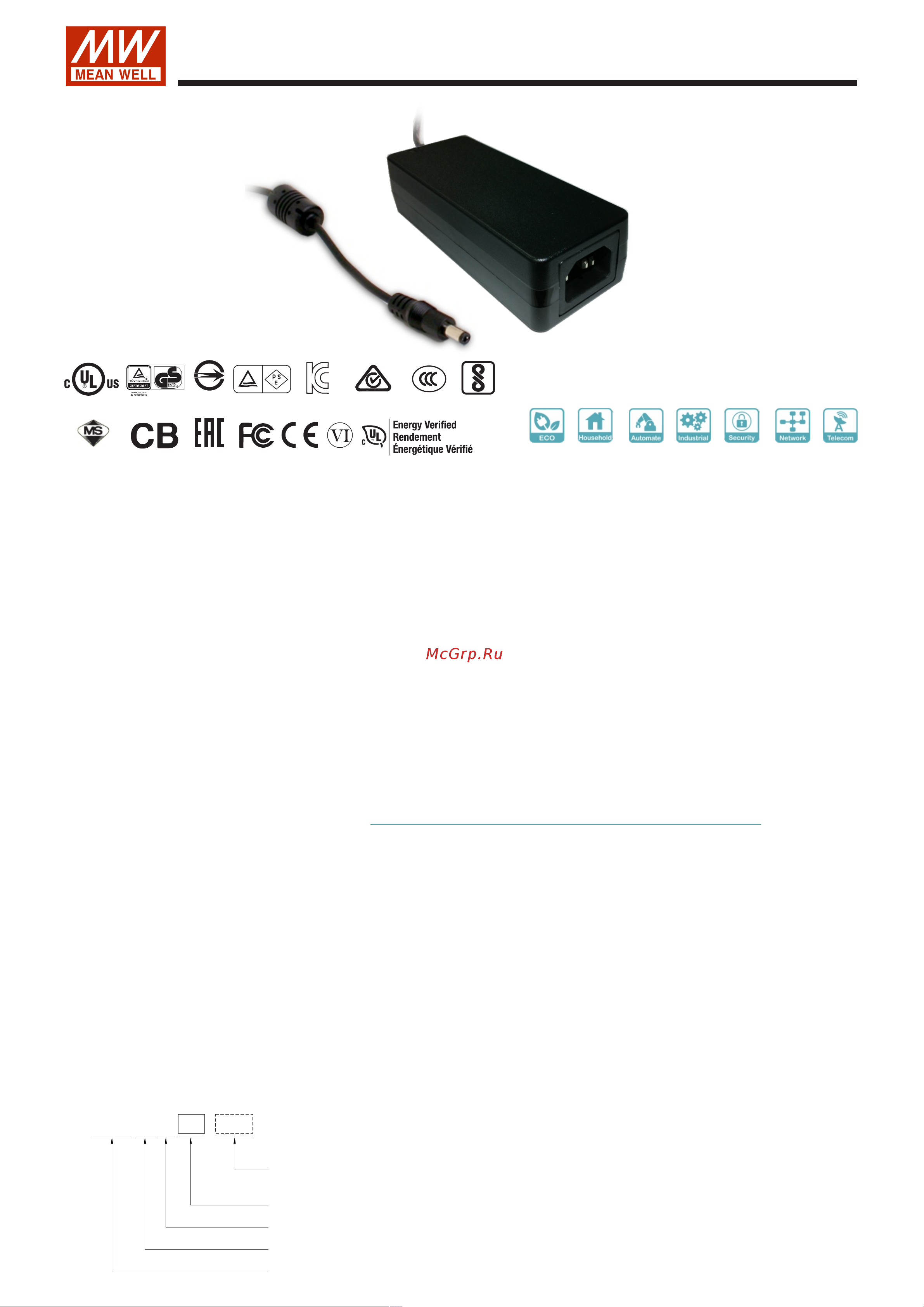 MEAN WELL GST40A09-P1J Т02289309 Расширенное описание онлайн