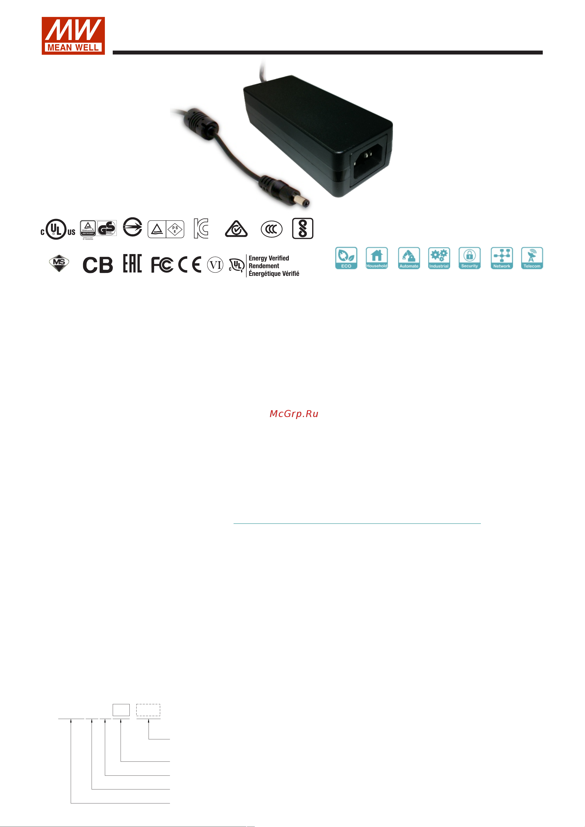 MEAN WELL GST60A18-P1J Т02289320 Расширенное описание онлайн