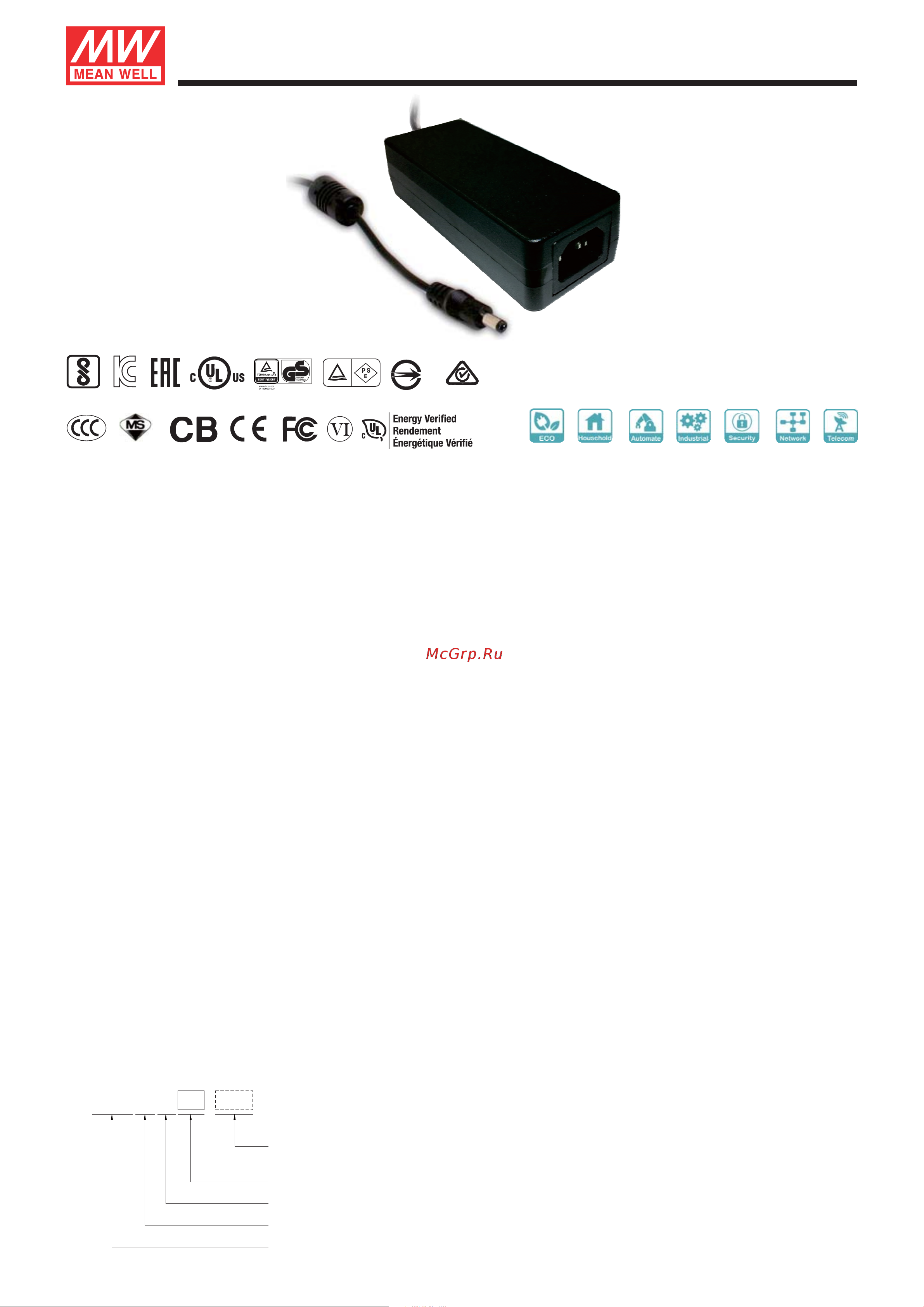 MEAN WELL GST60A12-P1J Т02289318 Инструкция к товару онлайн