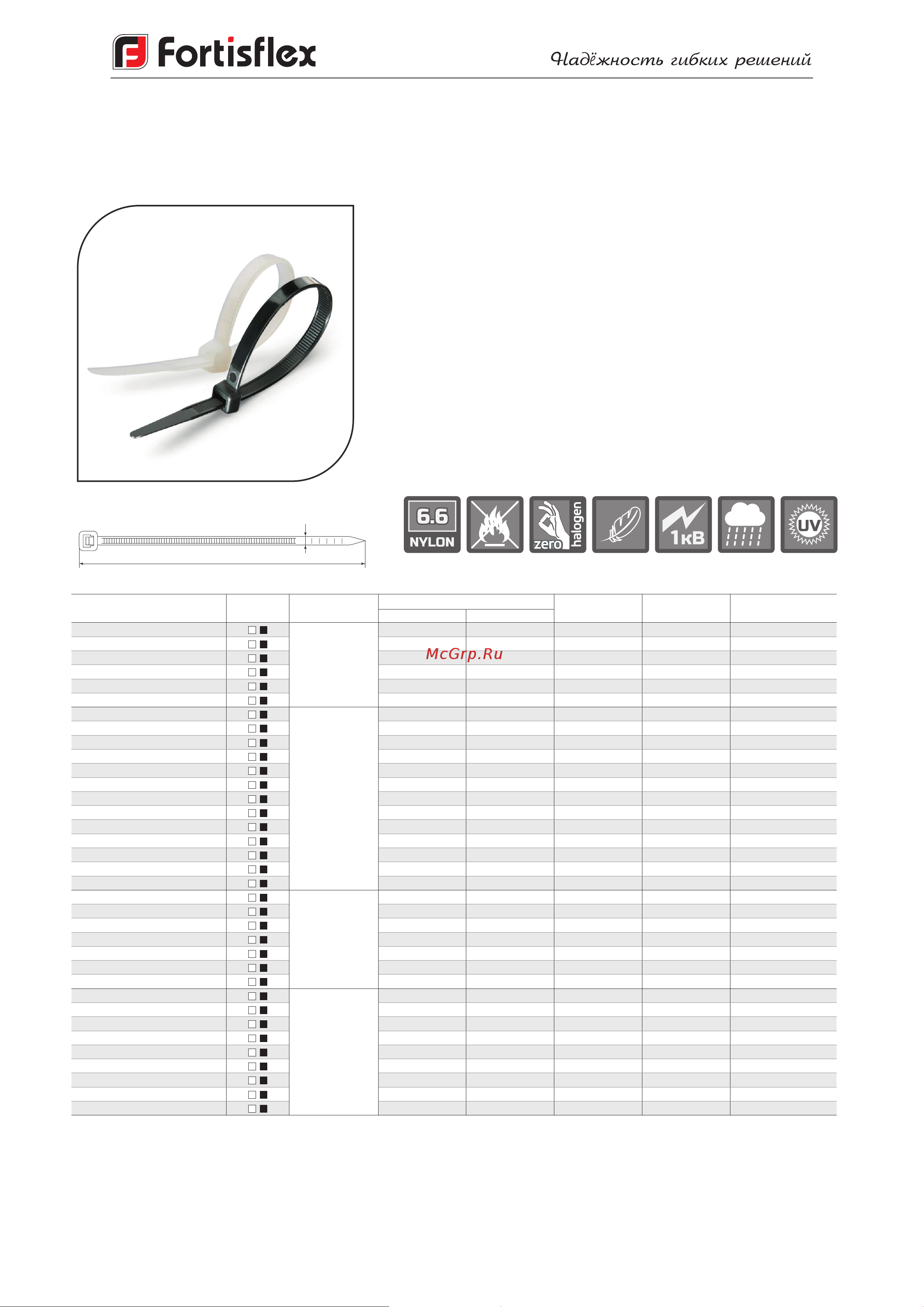 FORTISFLEX НСС EasyFix 3х100, черный, 500 шт. 86217 FORTISFLEX НСС EasyFix онлайн [3/11] 827098