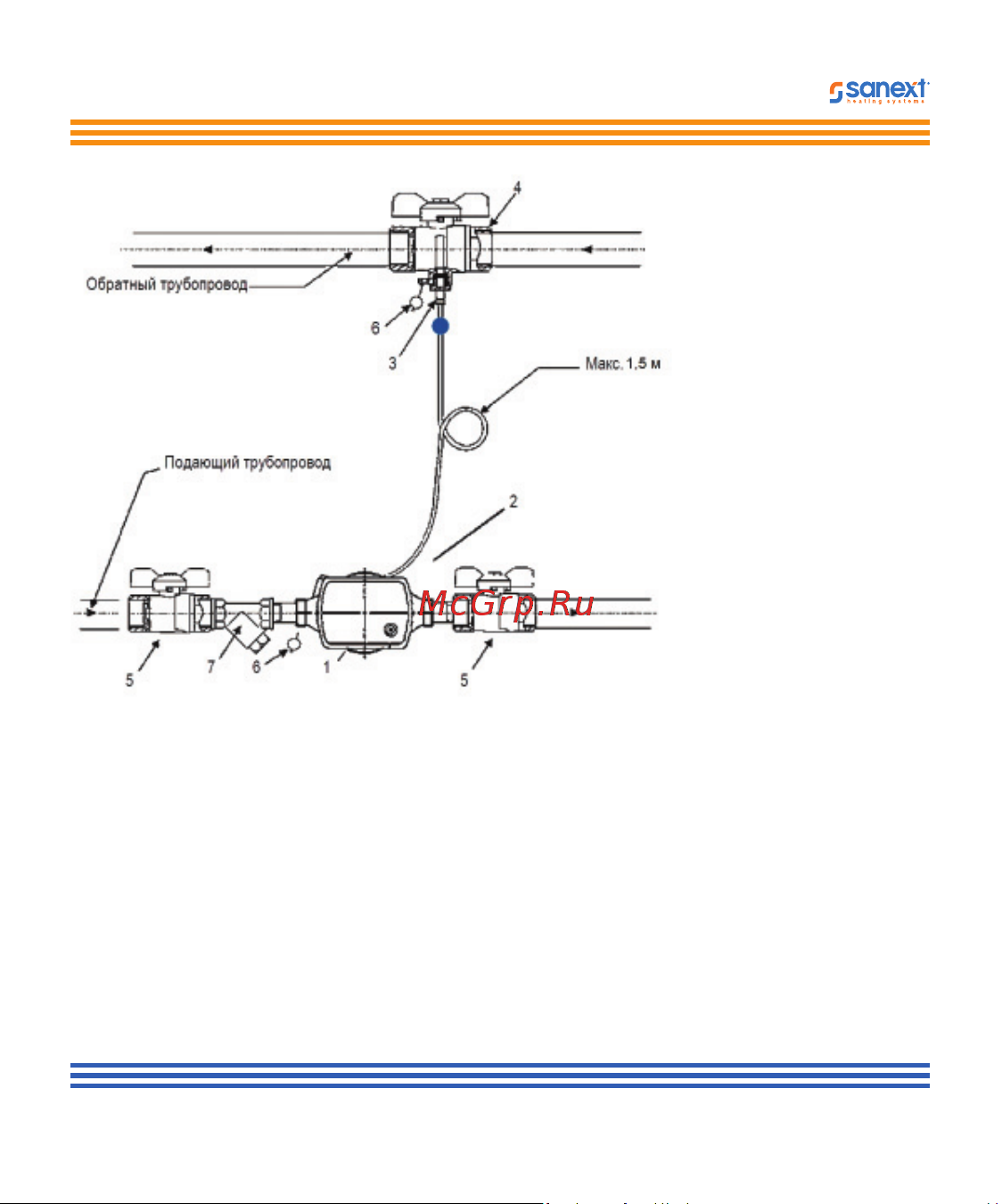 SANEXT Mono CU Qp-06 м3/ч, подающий трубопровод 5752 Инструкция к SANEXT Mono CU Ду 15 мм 0,6 м3/ч обратный трубопровод Impulse 5771 онлайн [22/27] 854156