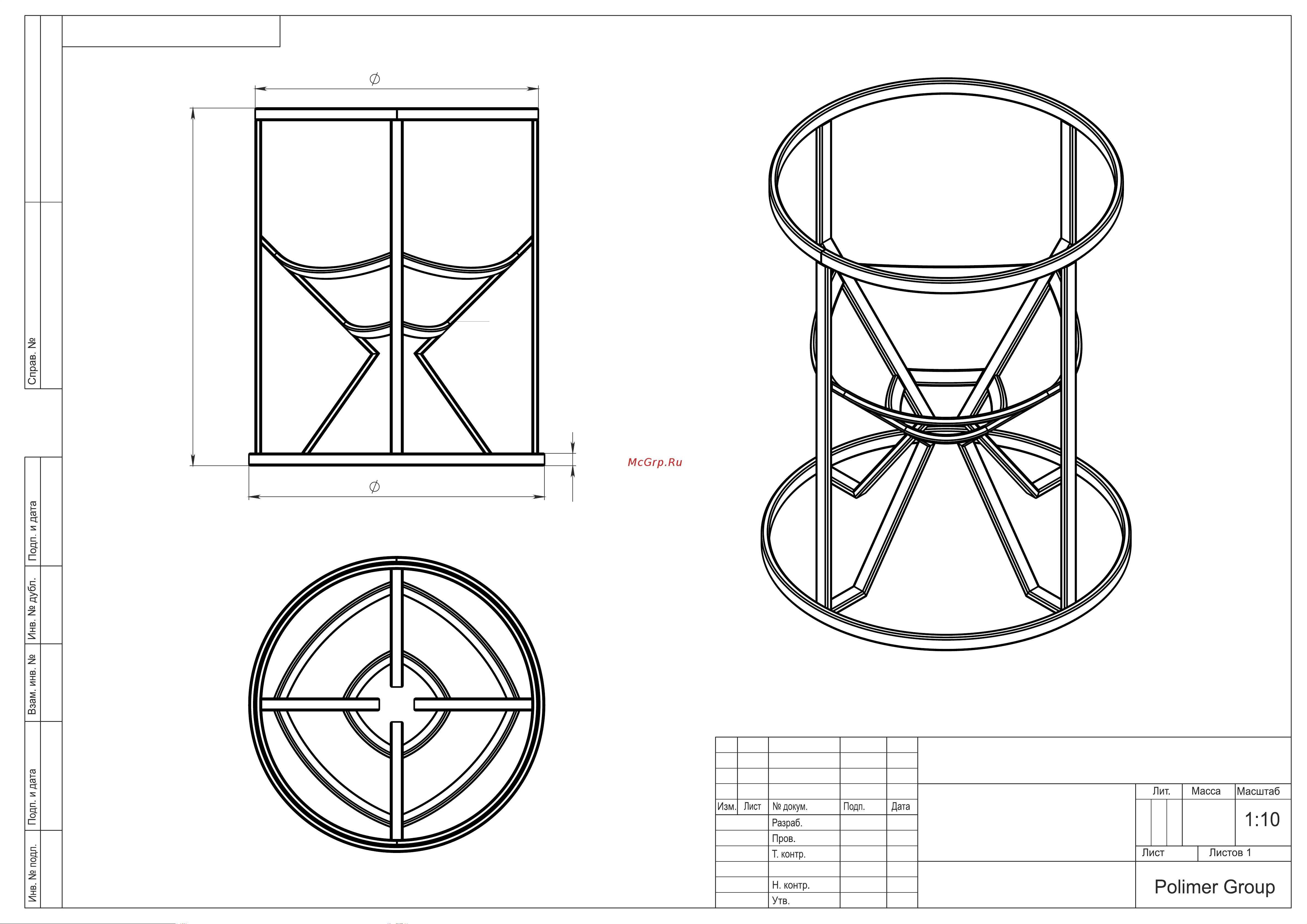 POLIMER GROUP MTK500 Чертеж обрешетки онлайн