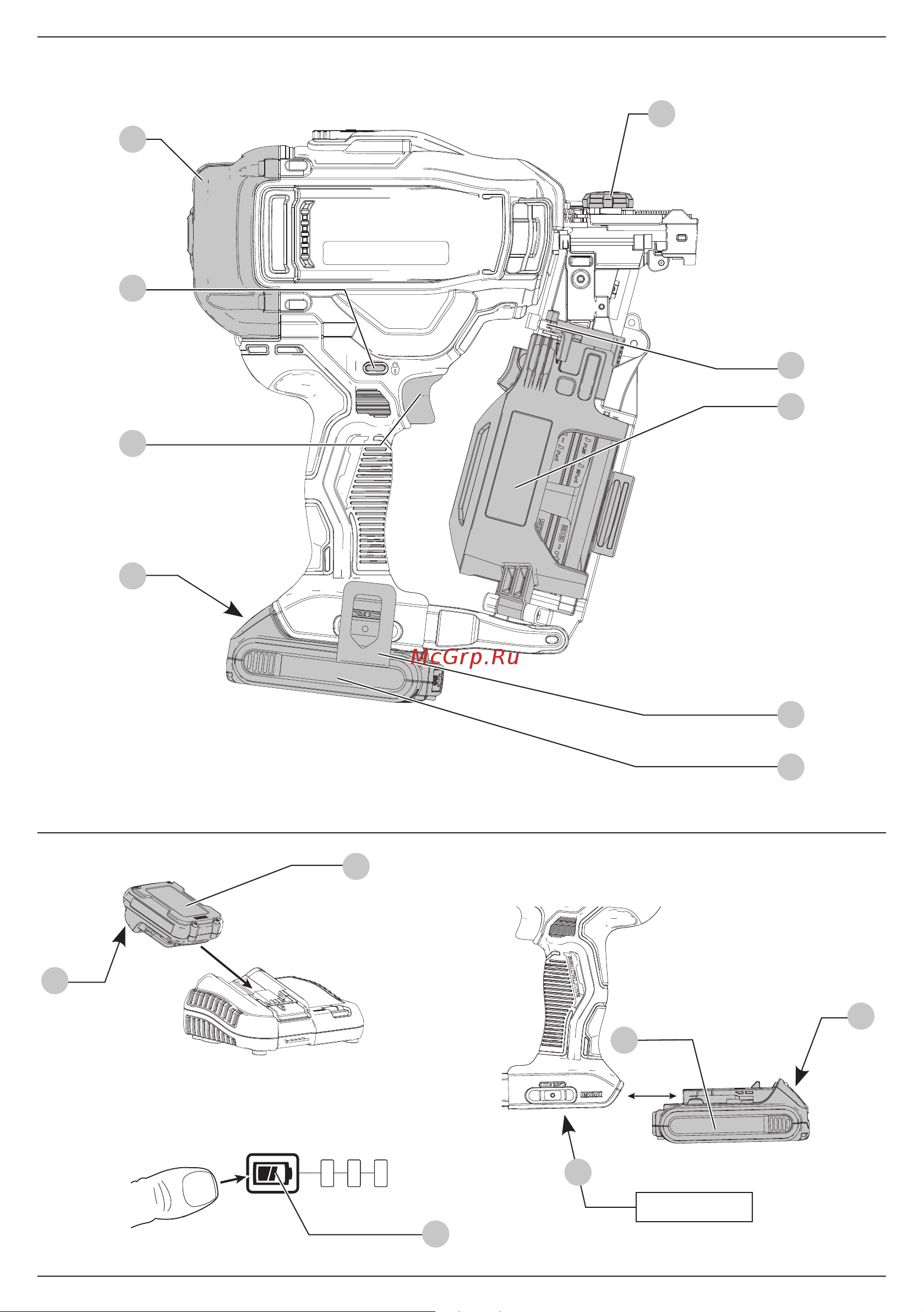 Dewalt 18 В XR DCN45RNN-XJ Инструкция к товару онлайн [3/60] 827911