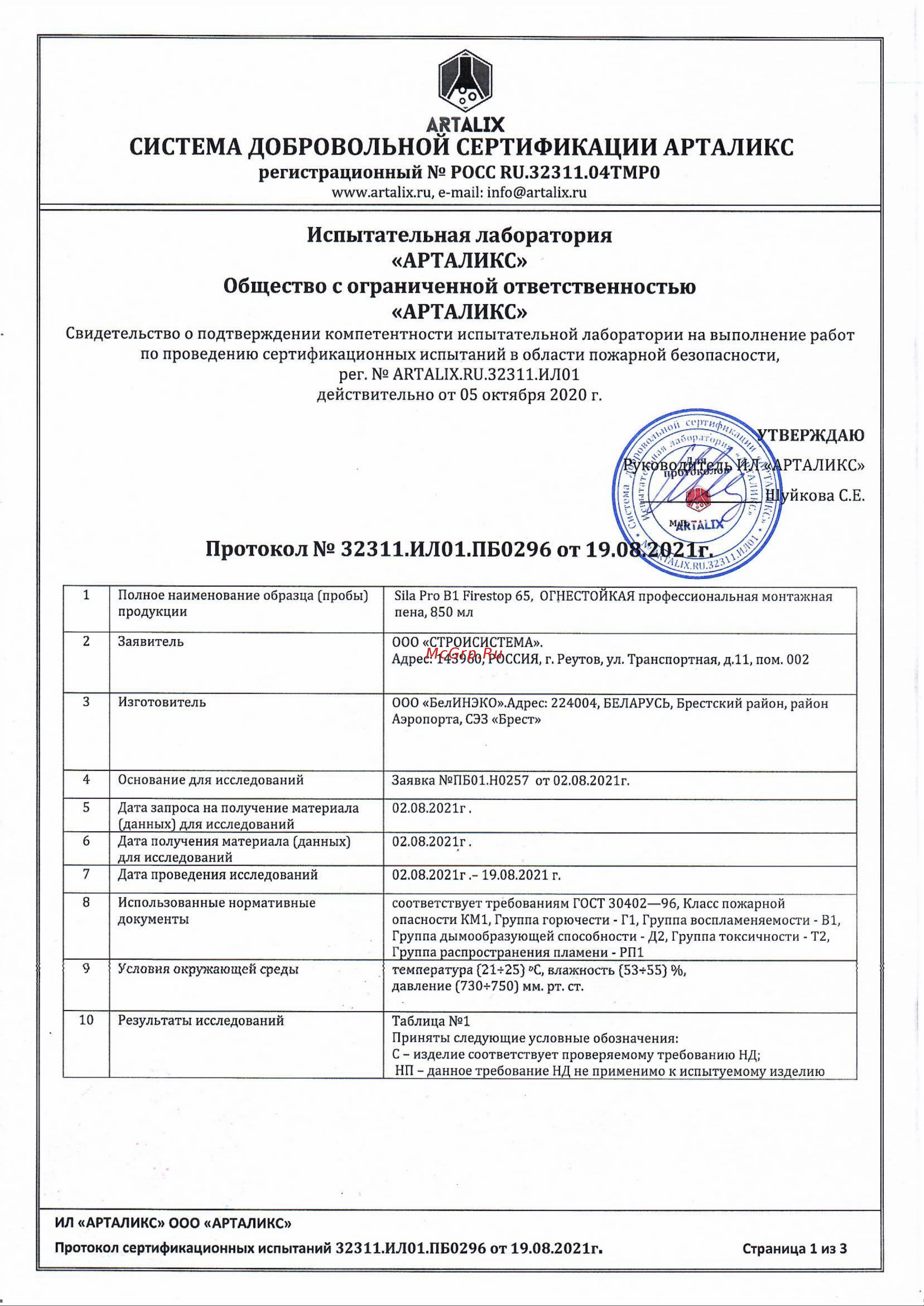 Sila Pro B1 Firestop 65, 850 мл SPFR65 Инструкция онлайн