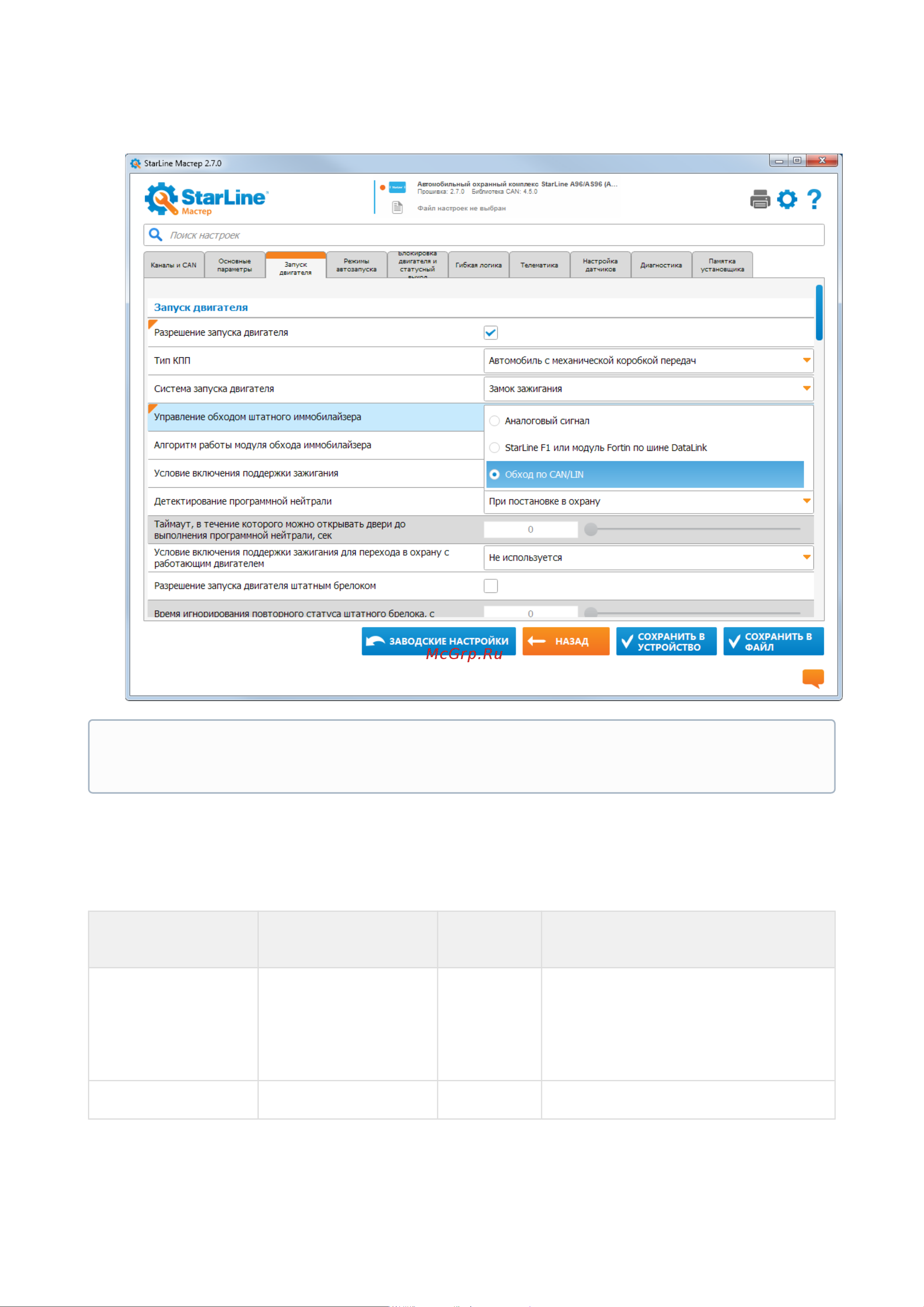 Starline S96 v2 BT 2CAN+4LIN 2SIM GSM 4002891 Инструкция по эксплуатации онлайн [163/289] 828456