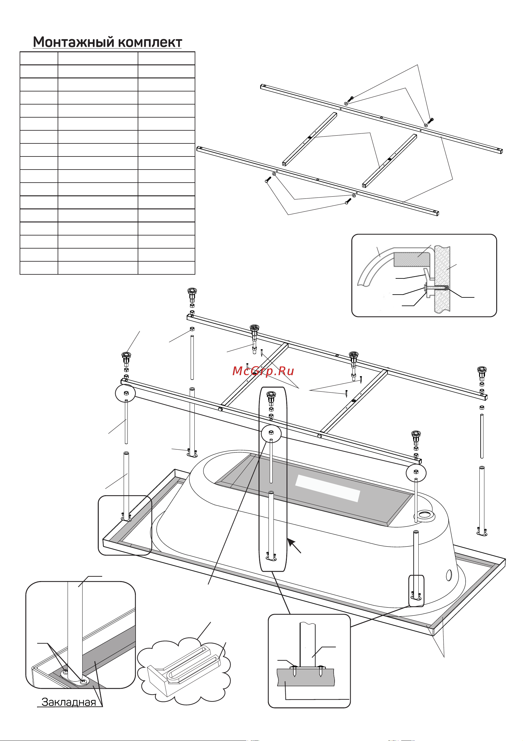 Marka One MODERN 180x75 прямоугольная белая 01мод1875 Инструкция онлайн [9/52] 856098