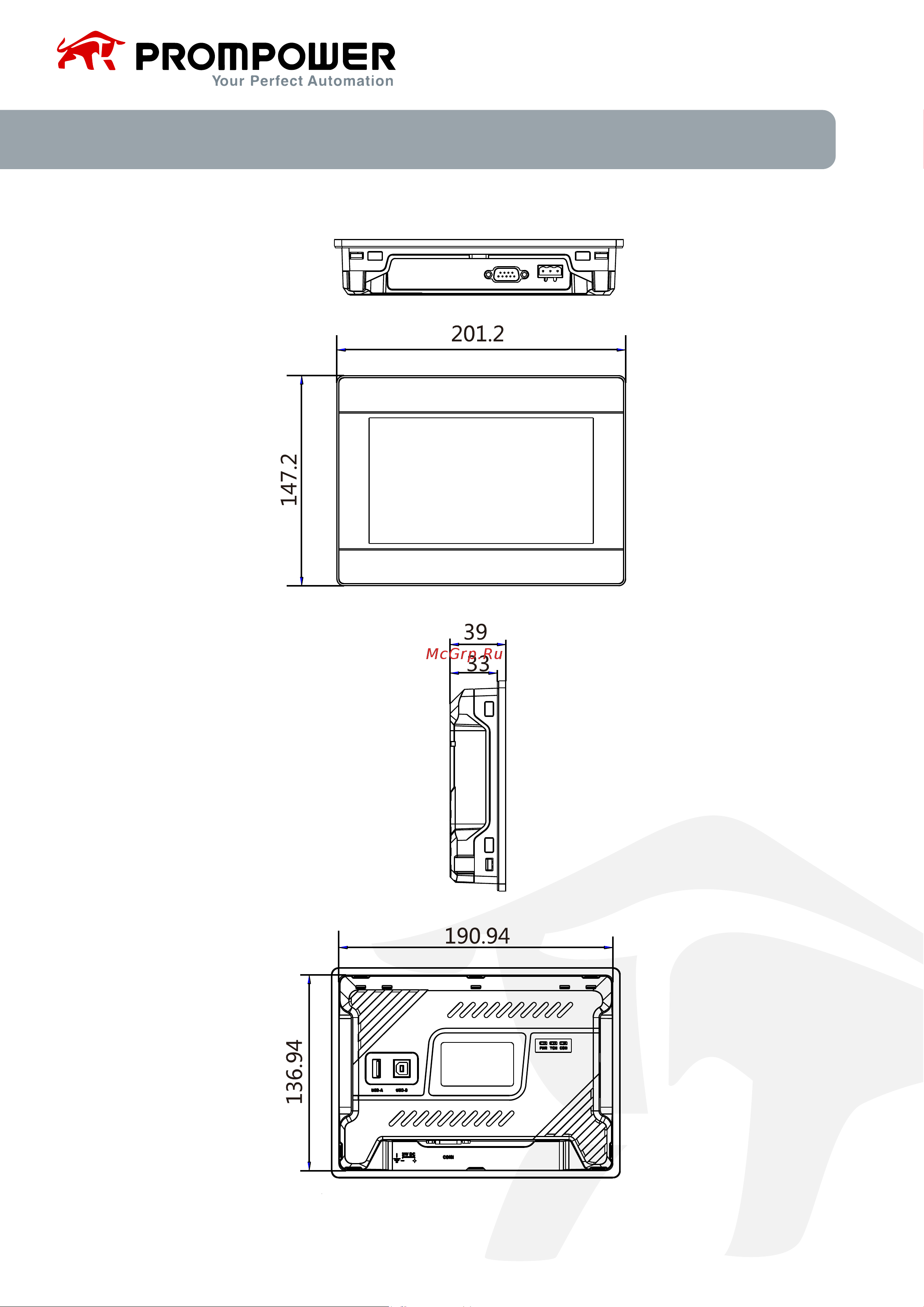 Prompower ph1. диагональ 15. экран tft разрешение 1920x1080. встроенный ethernet. ethernet/rs232,rs422/rs485. ph1-150s-fe PH1150SFE Спецификация продукта онлайн [5/14] 829568
