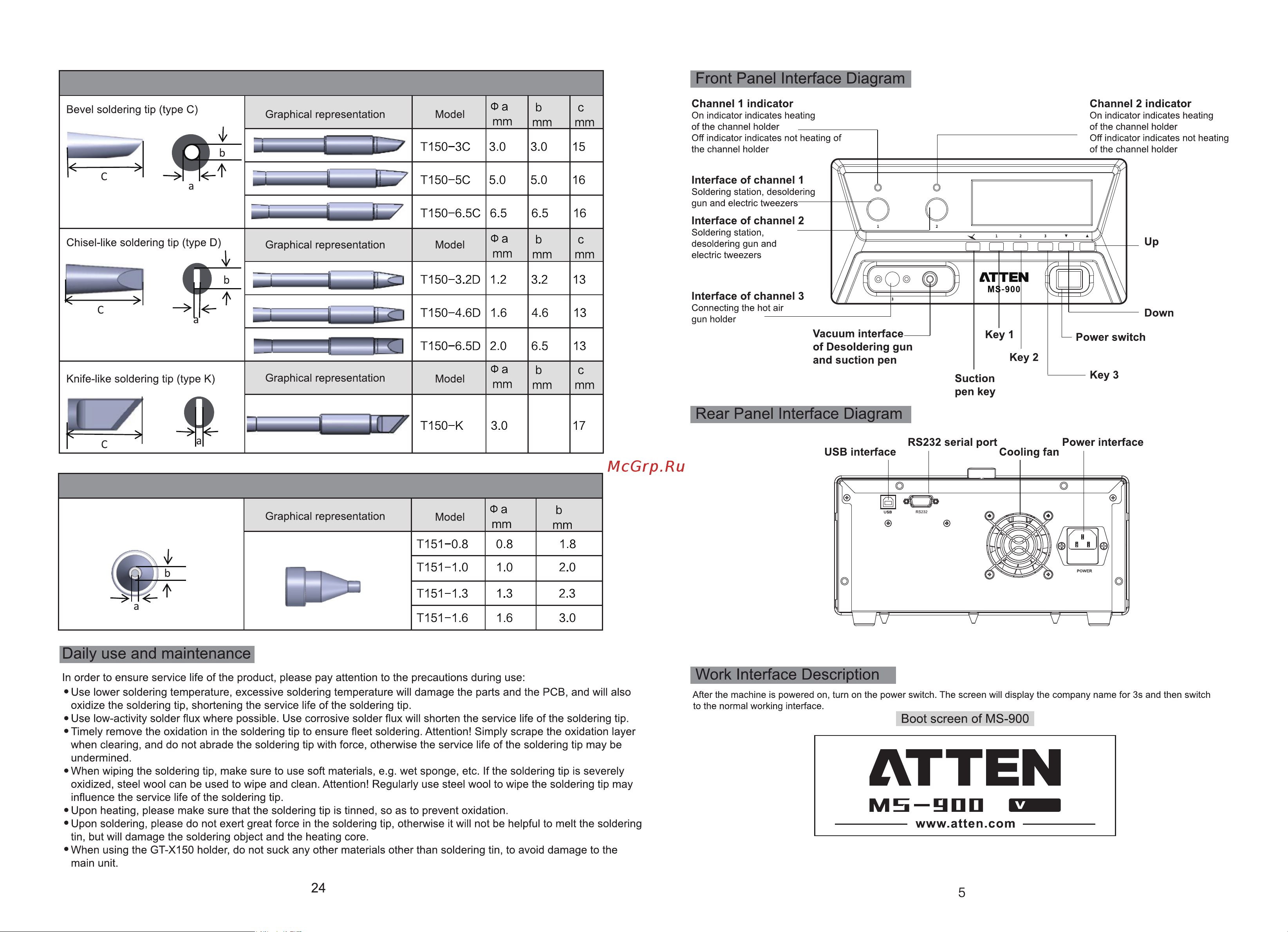ATTEN ms-900 121510 Руководство пользователя ENG онлайн [7/16] 829810