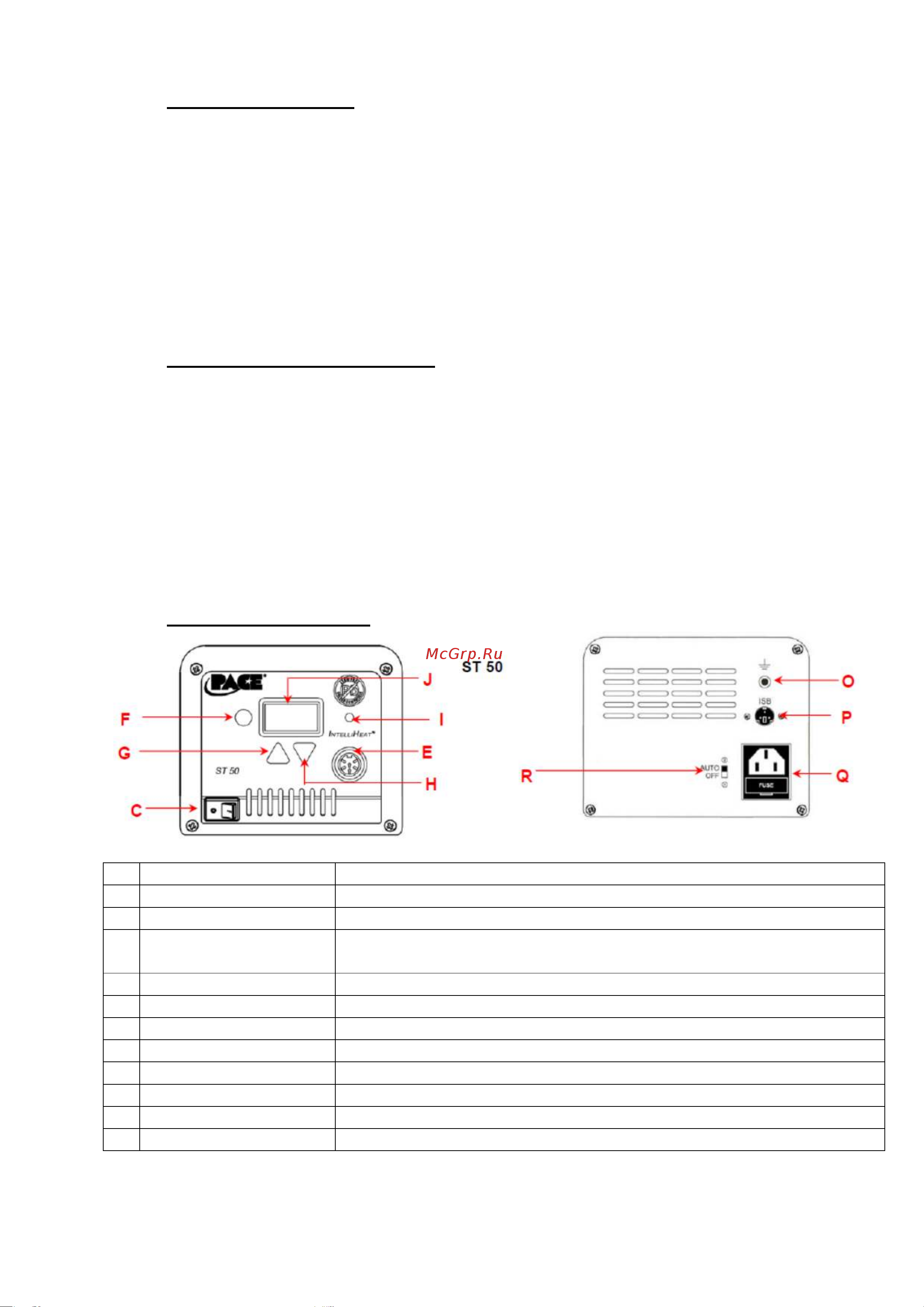 PACE ST50E с паяльником PS90 8007-0533 Инструкция к товару онлайн [2/11] 829859