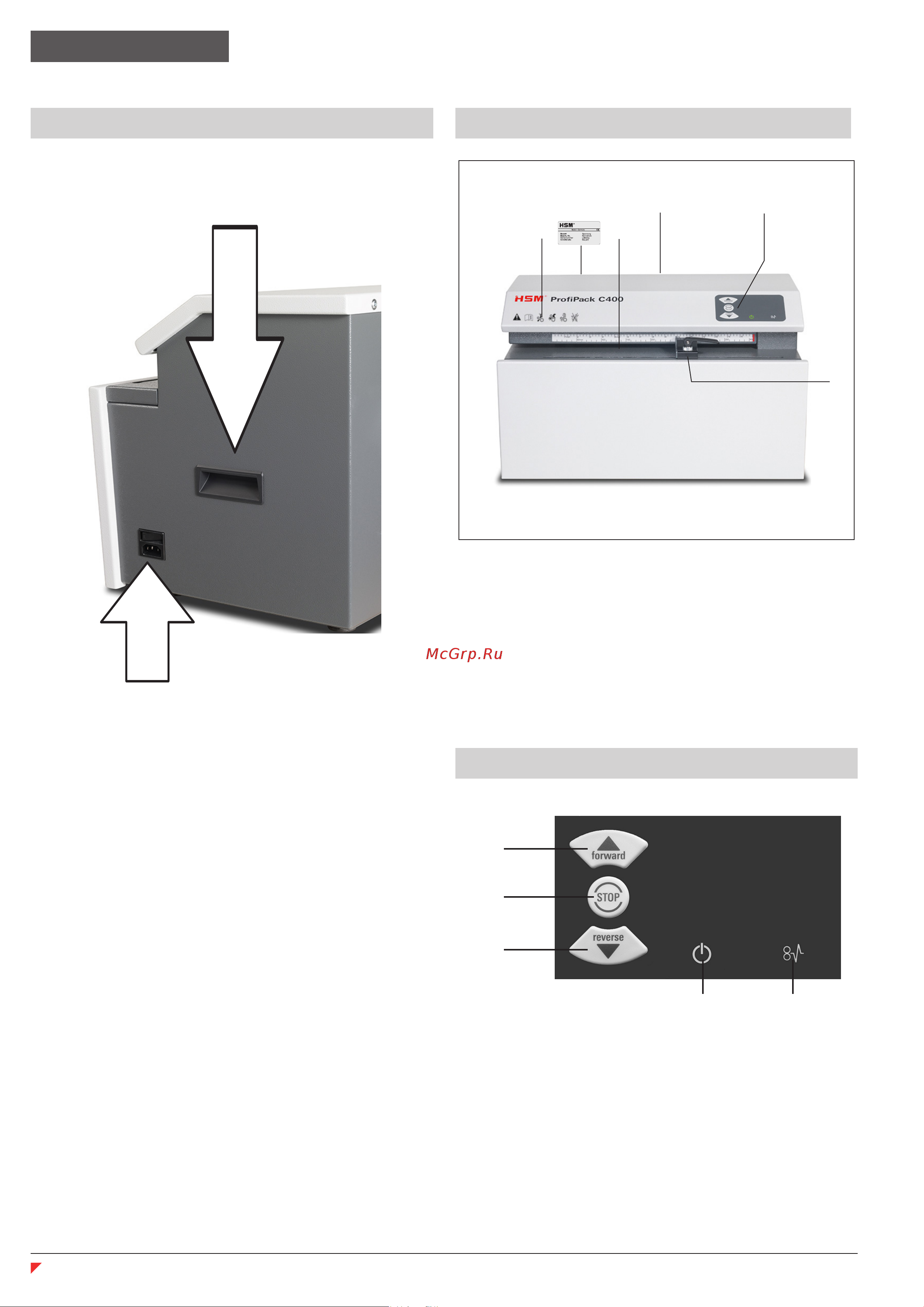 Hsm ProfiPack C400 1528134 Инструкция к товару онлайн [4/116] 830461