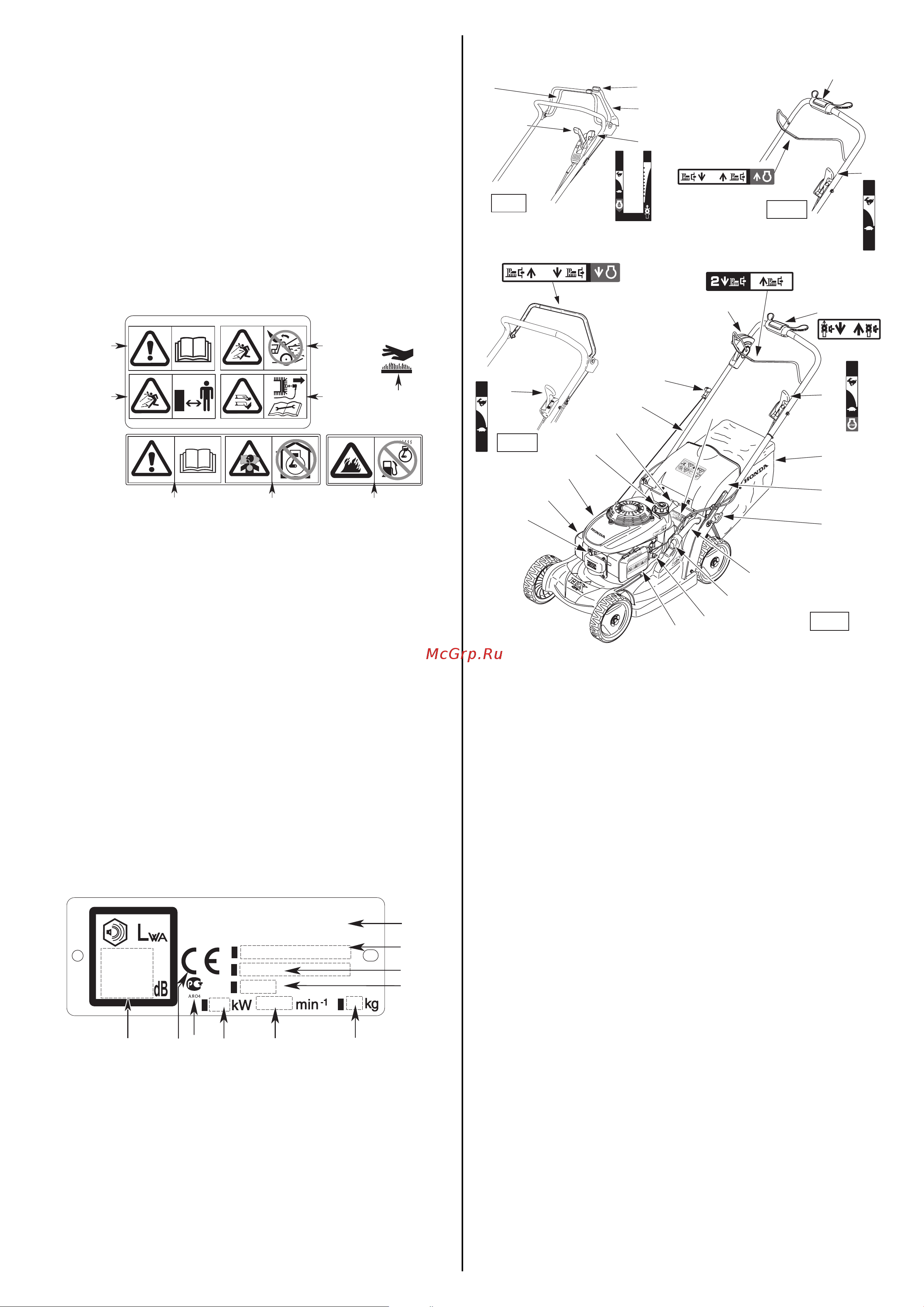 Honda HRX 476 C1 VKEH Инструкция к HONDA HRX 476C1 VKEH онлайн [3/16] 830617