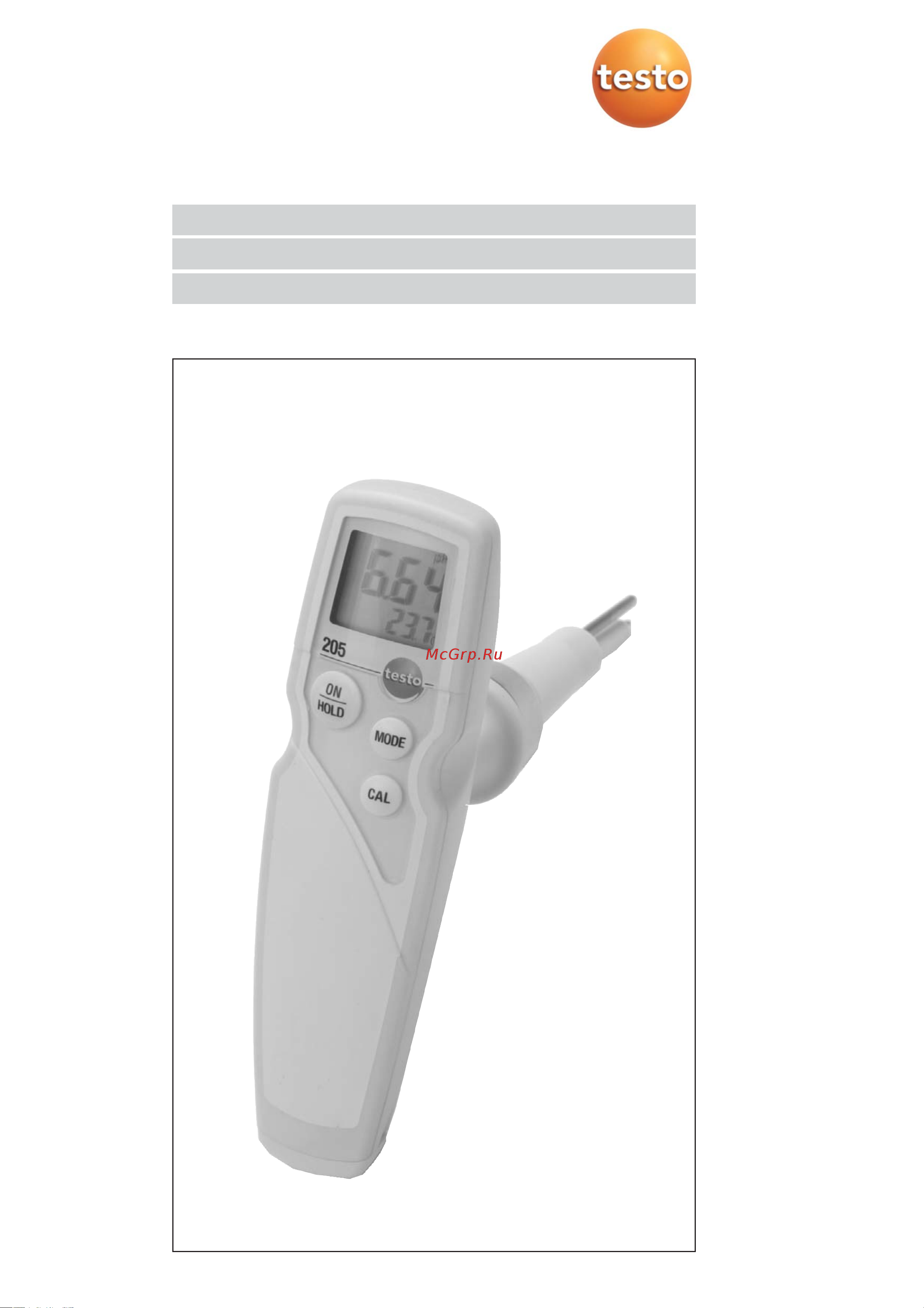 Testo pH-метр 205 0563 2051 Руководство по эксплуатации Testo 205.pdf онлайн