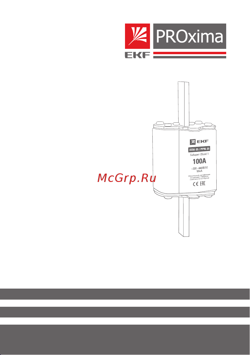EKF ППН-35 250/250А габарит 1 fus-35/250 Инструкция к товару онлайн
