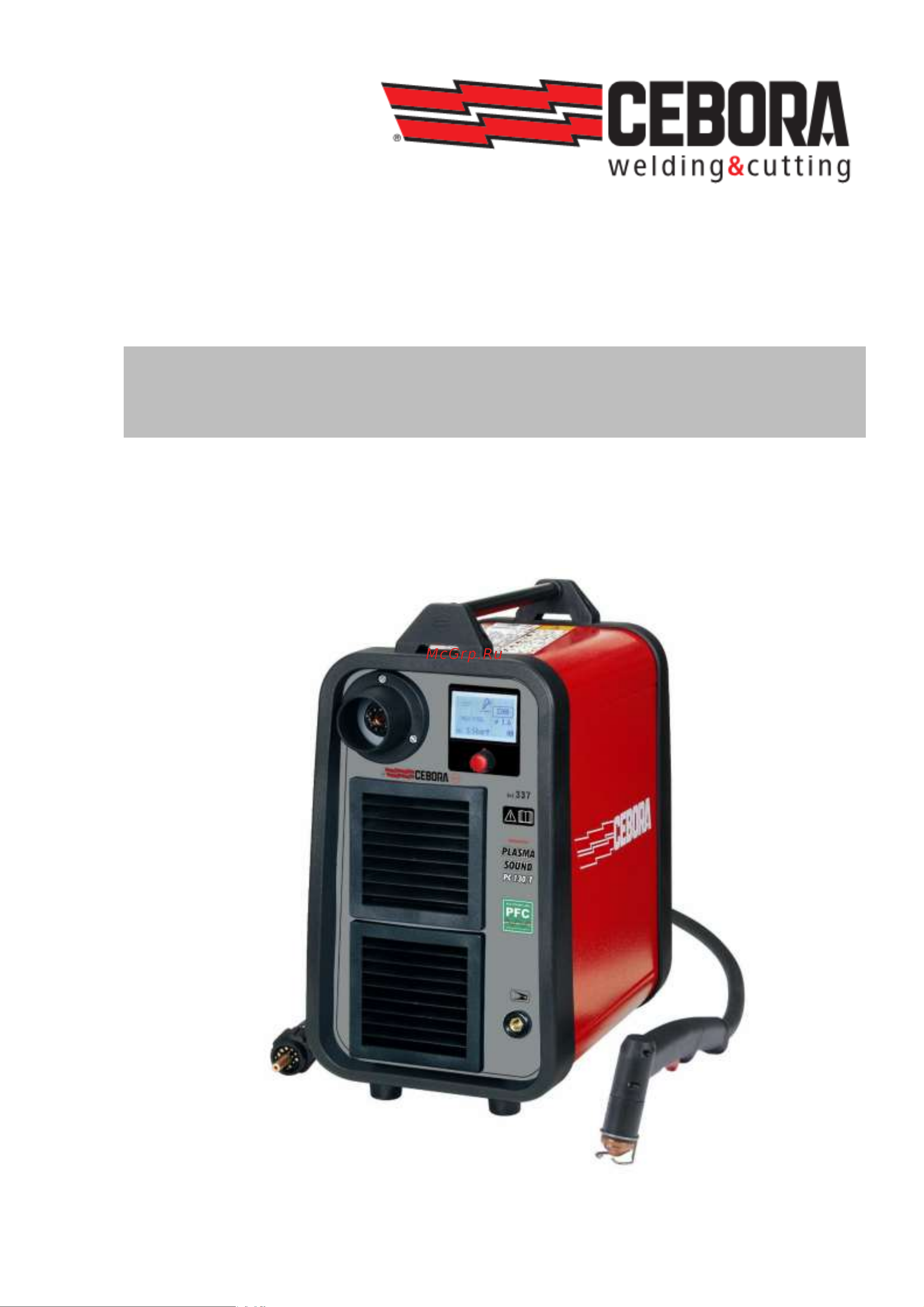 Cebora Power Plasma Sound PC 130/T 337 Инструкция к товару онлайн