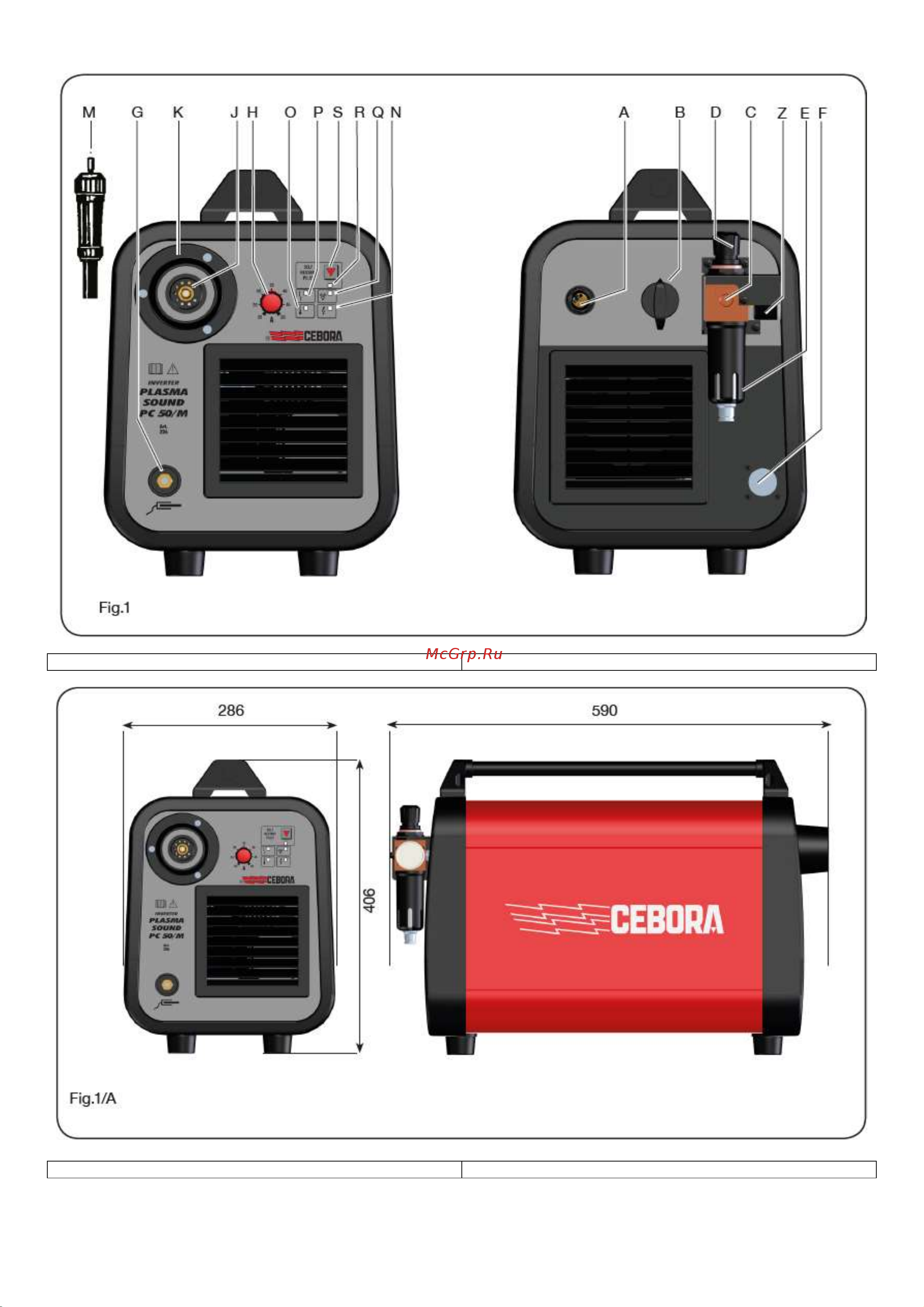 Cebora Power Plasma Sound PC 50/M 326 Инструкция к товару онлайн [4/19] 831176