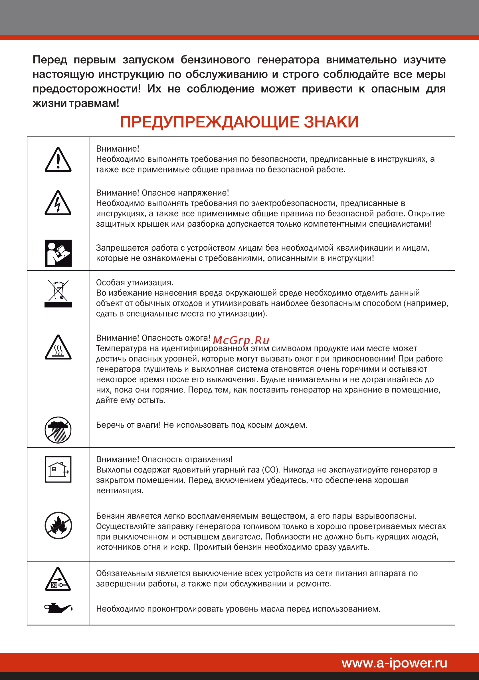 A-ipower A11000EAX 20123 Инструкция к товару онлайн [3/32] 831366
