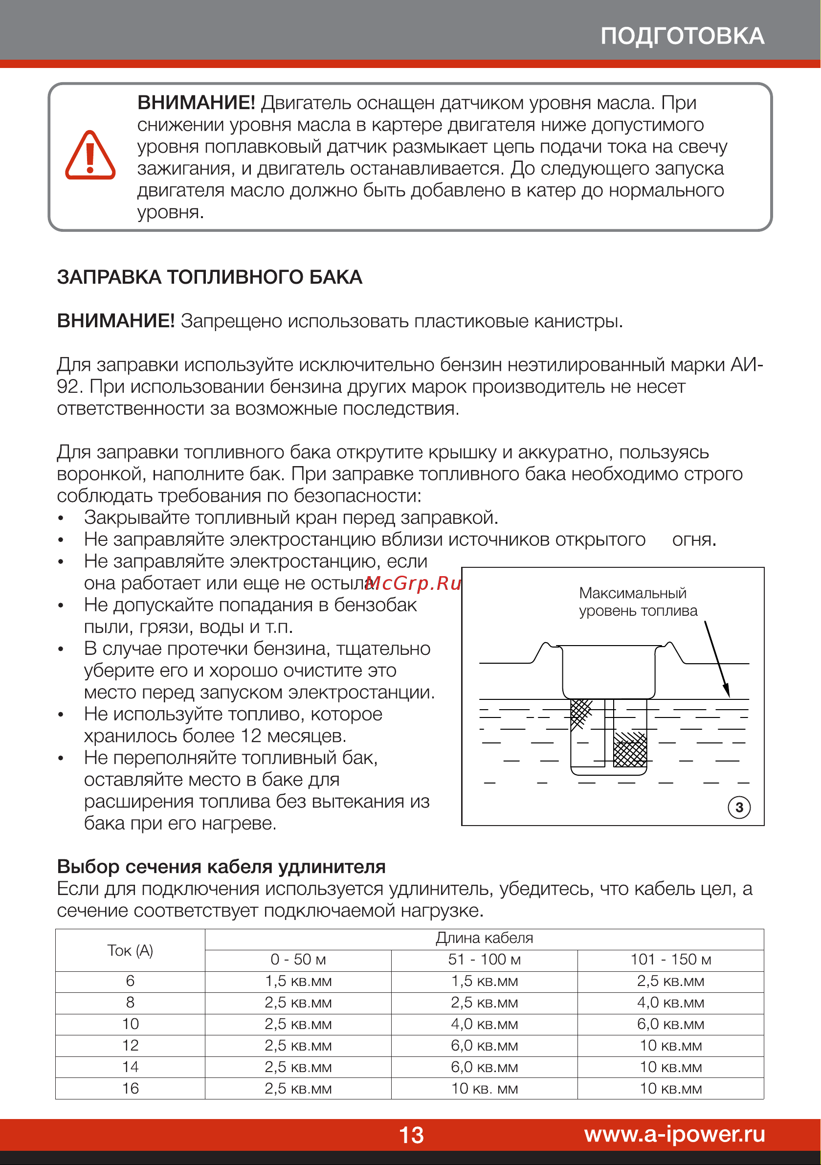 A-ipower A6000EAX 20118 Инструкция к бензиновому генератору A-iPower A6000EAX онлайн [15/32] 831368