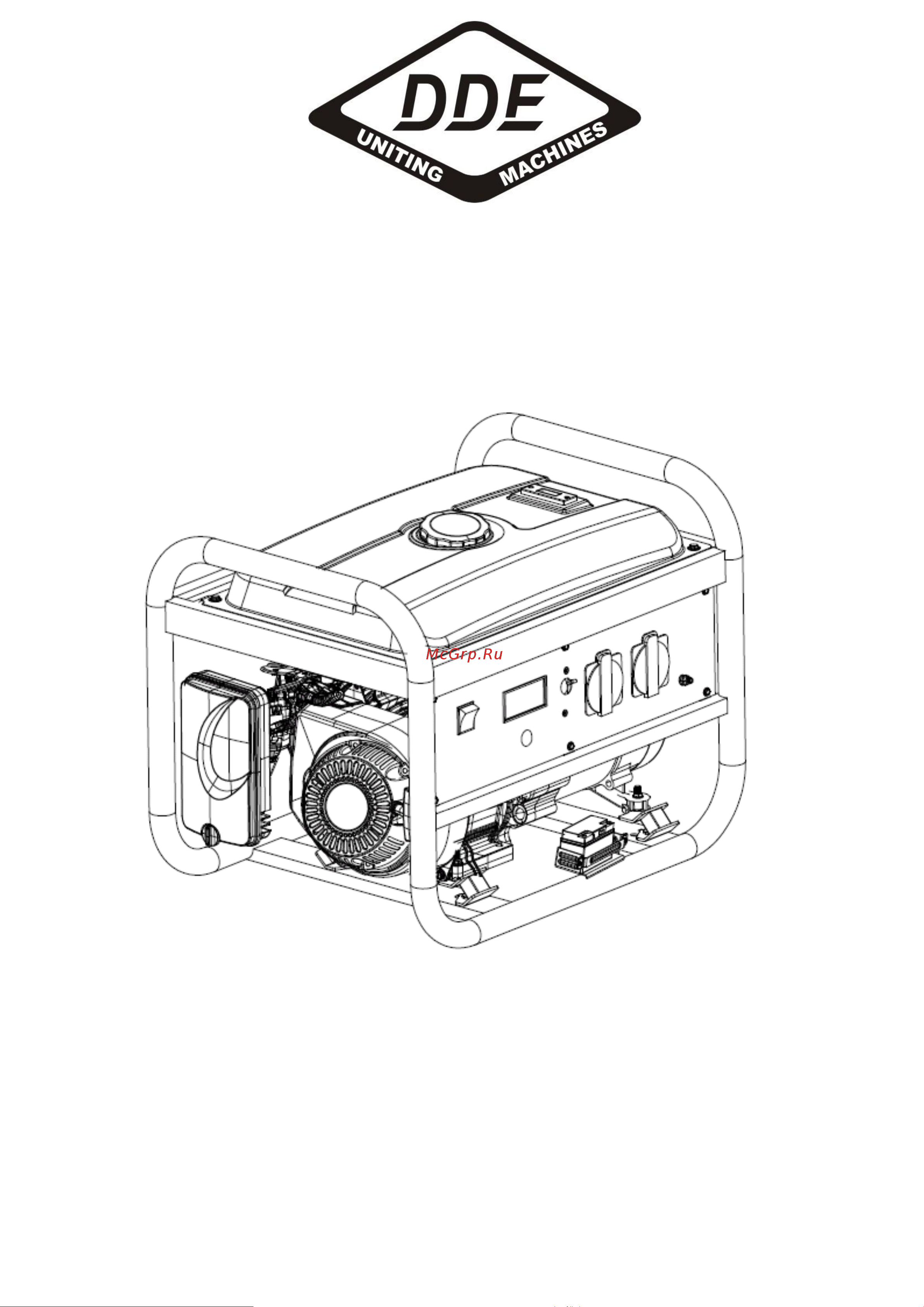 DDE G550P 1ф 5,0/5,5/9,4 кВт бак 25 л двигатель 13 лc 919-990 Инструкция к товару онлайн