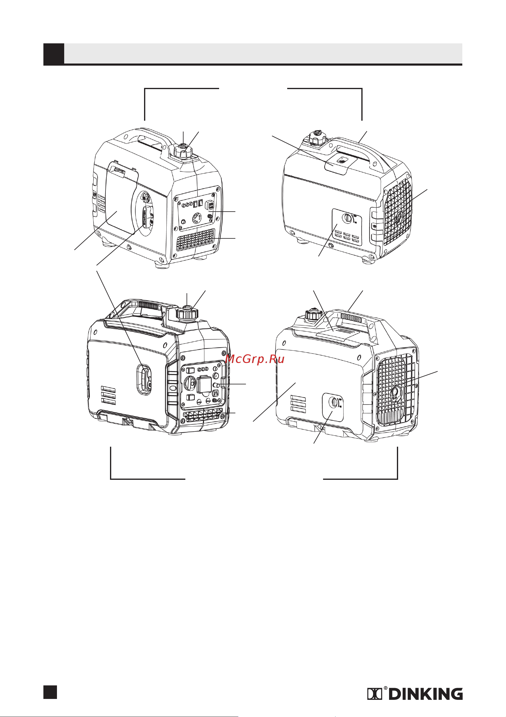 Dinking DK1200i инверторный, 1,2 кВт, 230 В, 50 Гц, DK145, бак 2,5 л ГЕН016 Инструкция онлайн [6/28] 831482