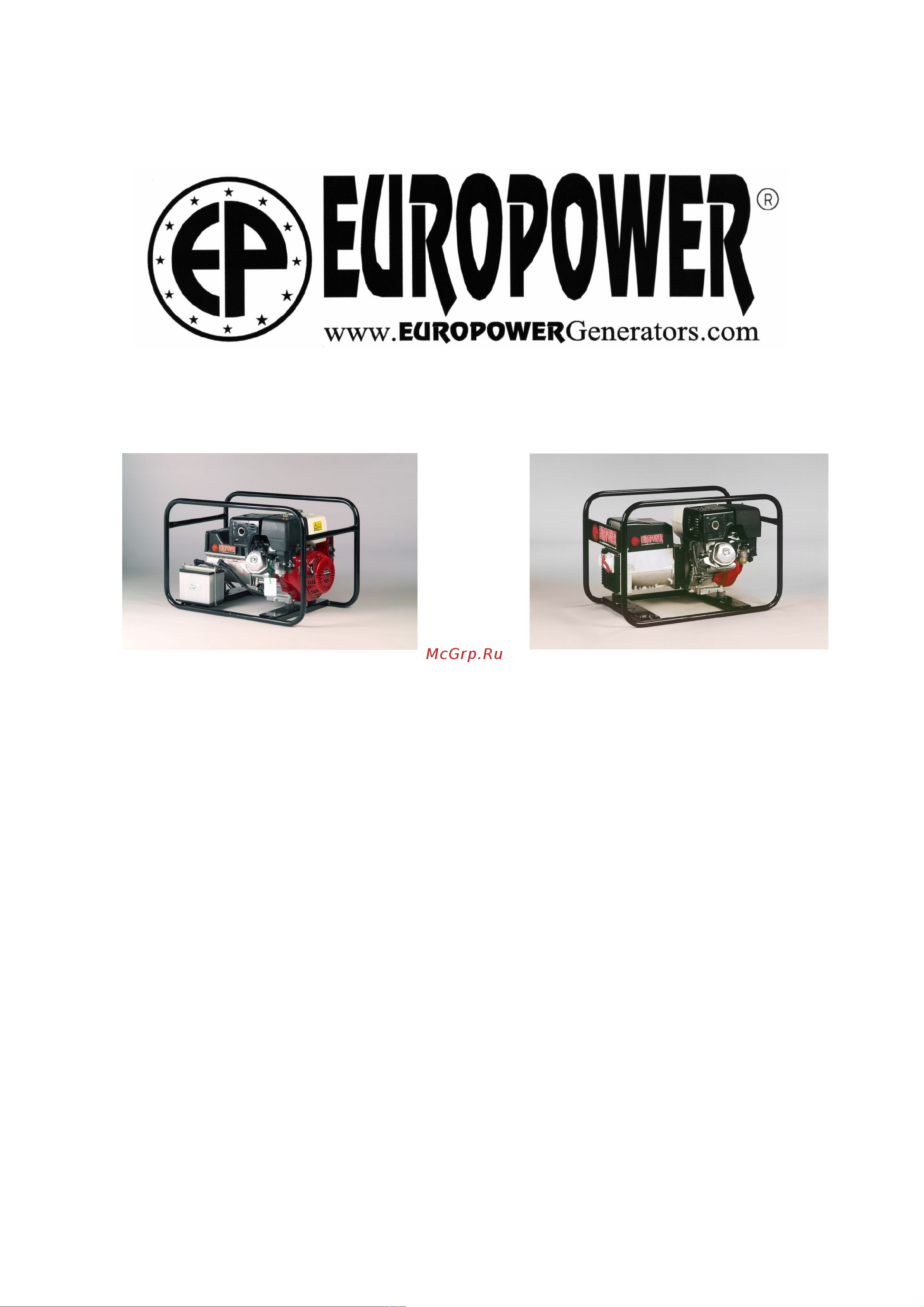 Europower EP 6000 E SA0950601-S1 Инструкция к товару онлайн