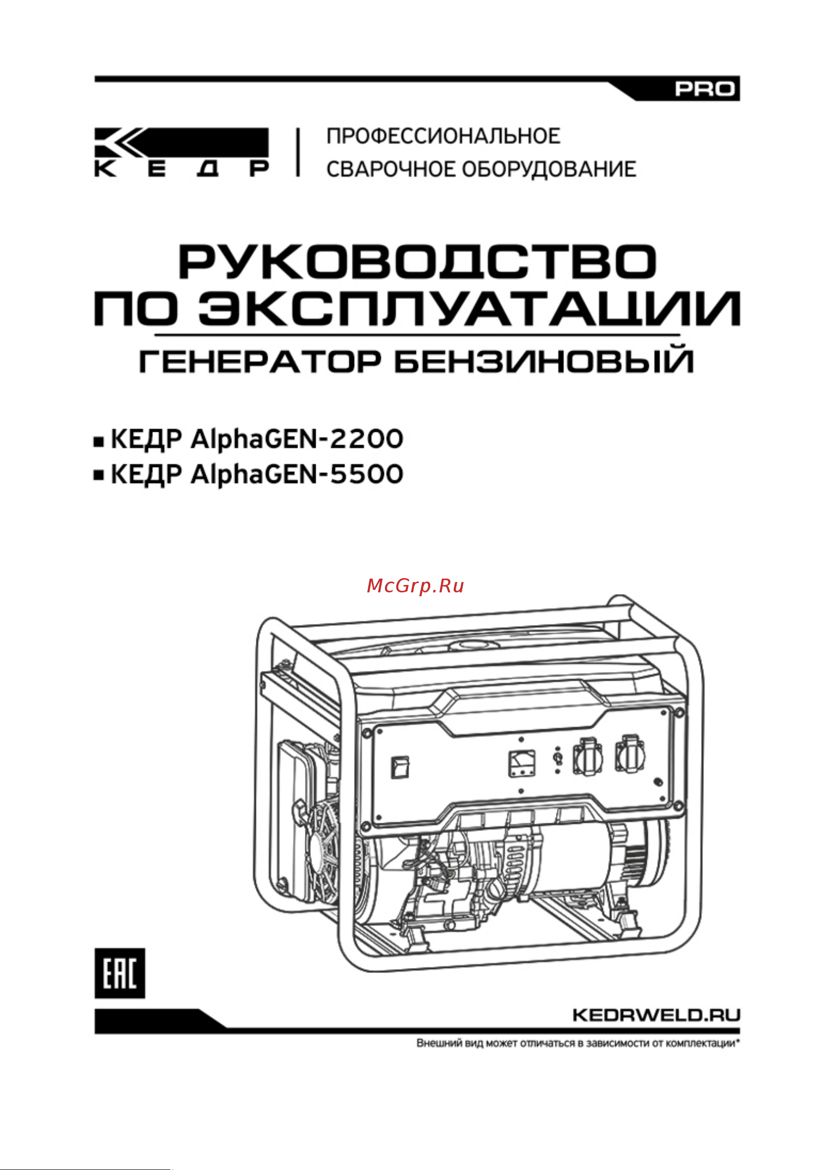 Кедр AlphaGen-5500 8024832 Инструкция к товару онлайн