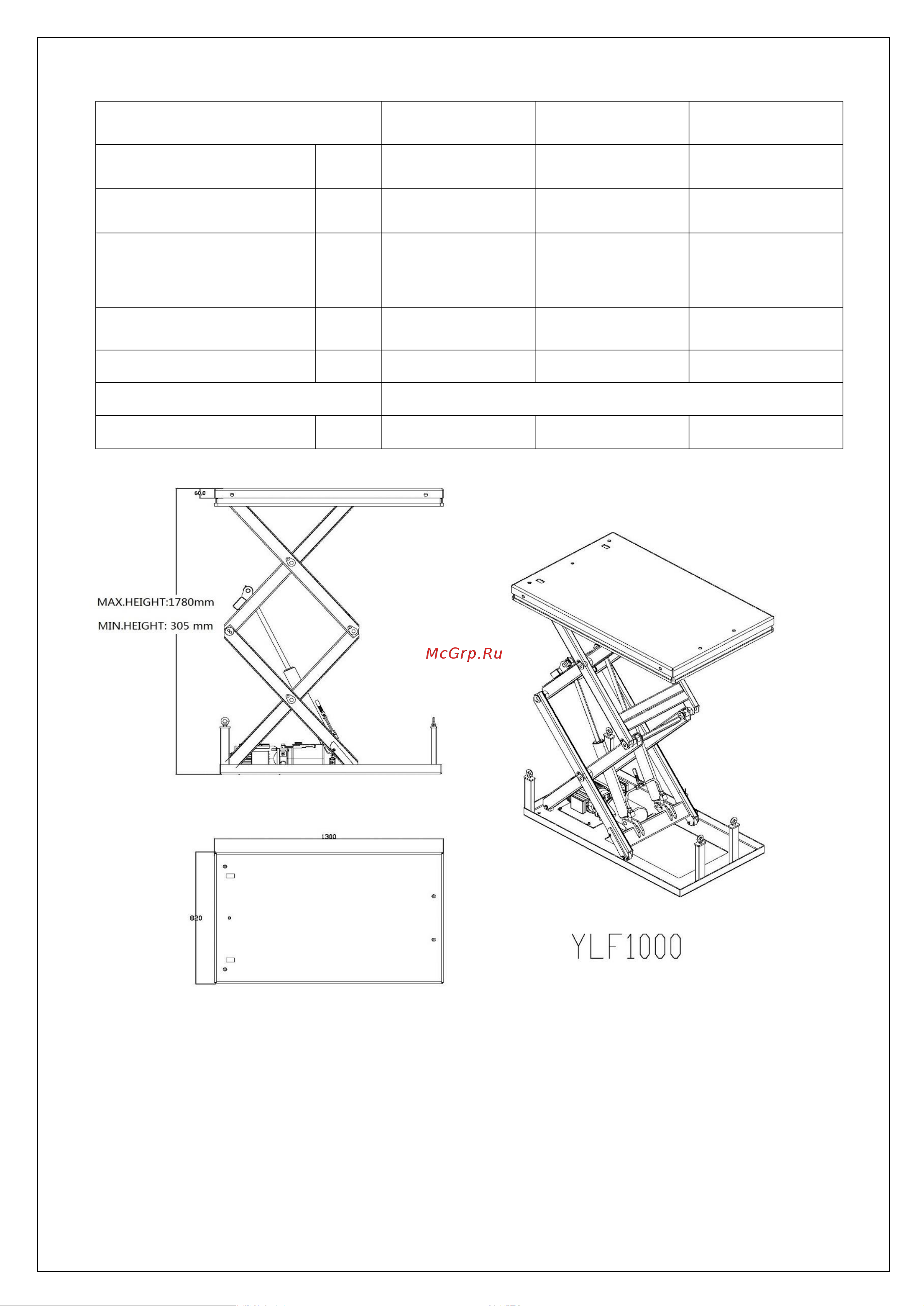 Noblelift YLF1000B 200149 Руководство по эксплуатации Noblelift YLF1000B онлайн [7/18] 831983