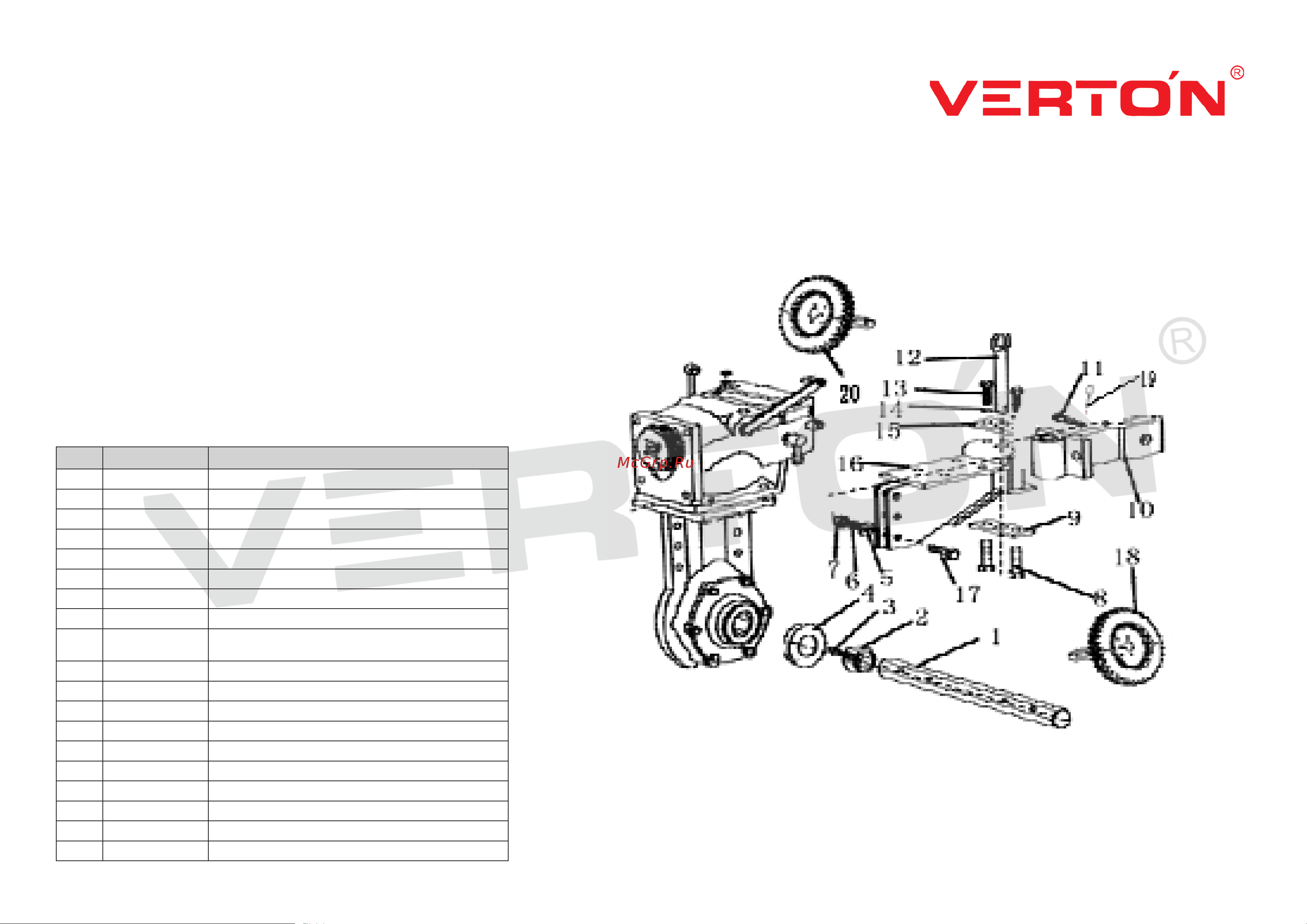 VERTON GARDEN GT1300C 01.5985.8679 Деталировка онлайн [5/9] 832203