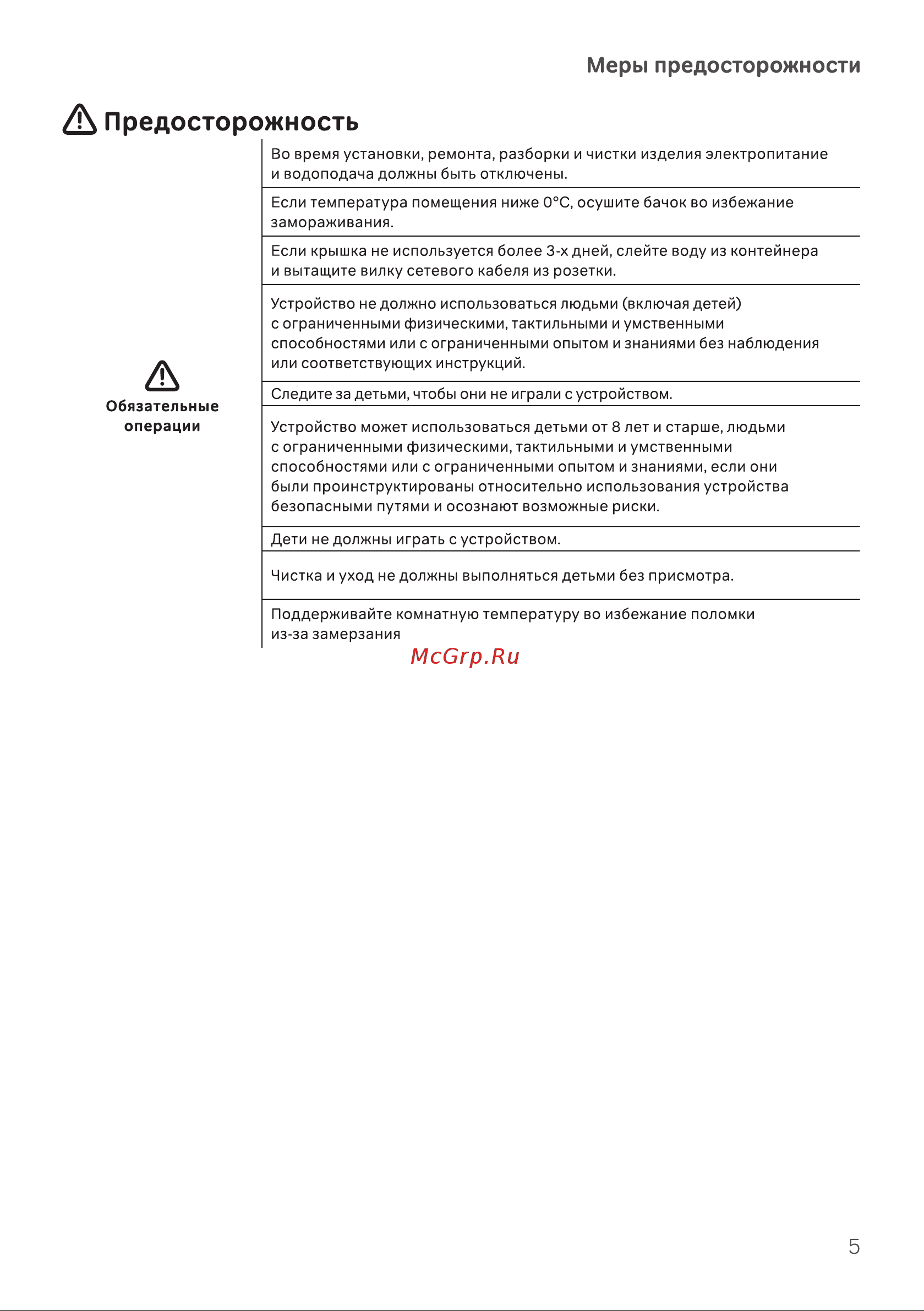 AM.PM Clean Care CCC7851WH Инструкция онлайн [5/24] 865574