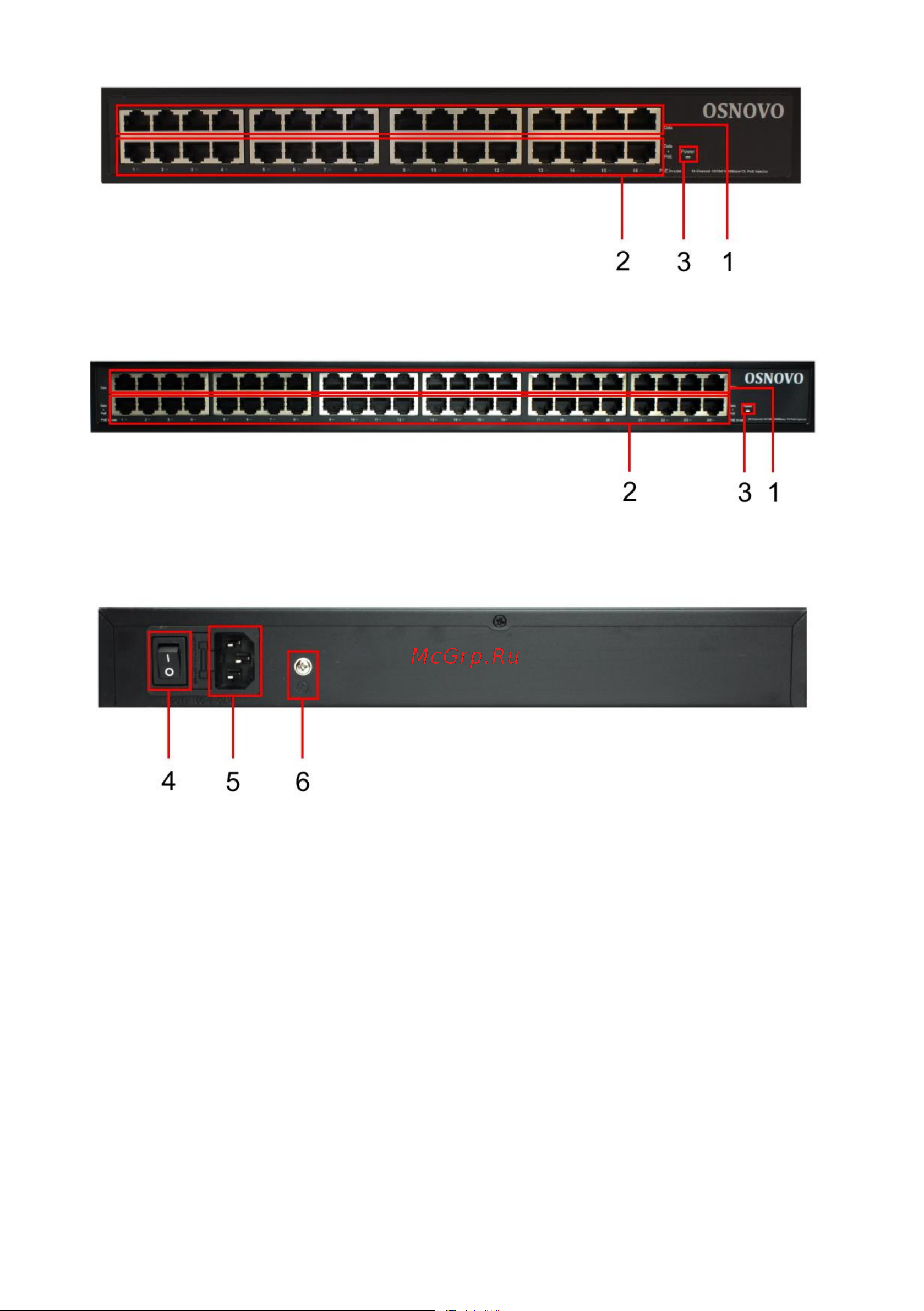 Osnovo Midspan-8/150RG Gigabit Ethernet на 8 портов. sct0987 Паспорт онлайн [5/8] 833029