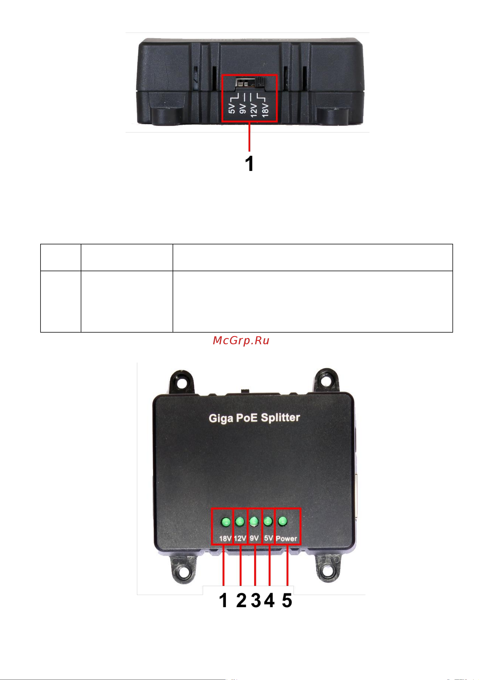 Osnovo PoE Splitter/G2 IEEE 802.3af/at sct1361 Паспорт онлайн [5/8] 833033