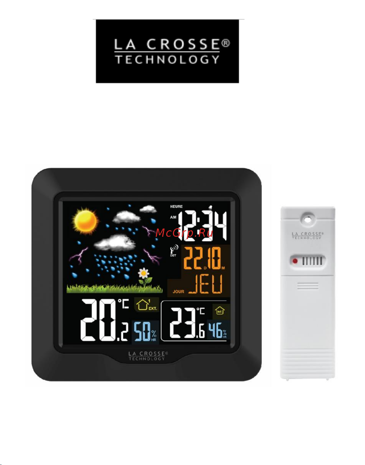 La Crosse Technology Black WS6820 Инструкция к товару онлайн