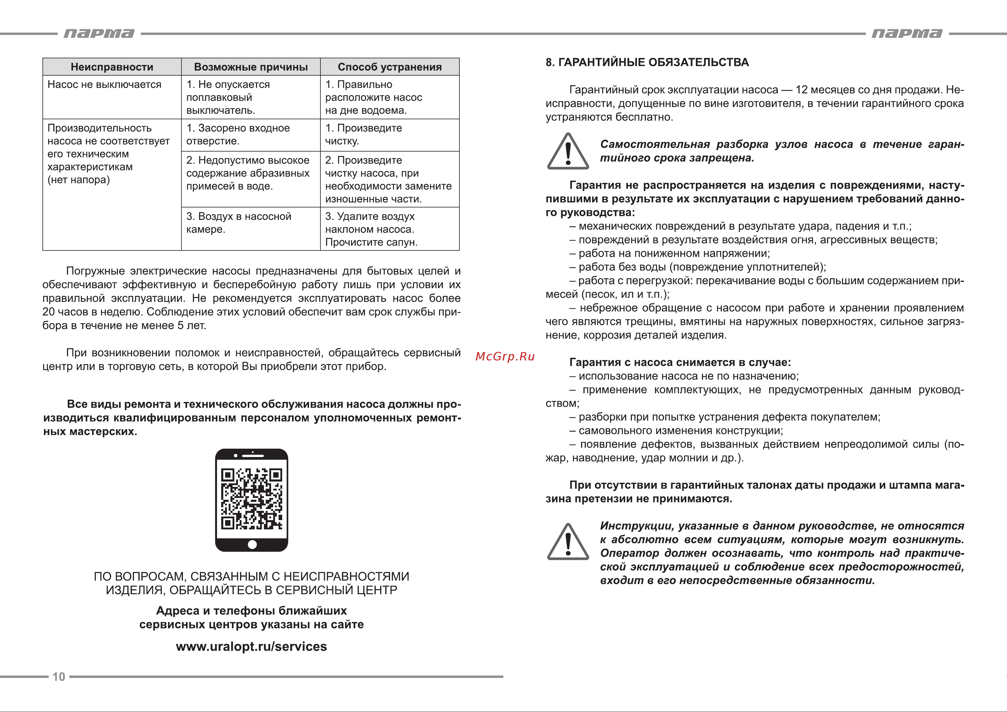 Парма НД-550/5-35П 02.012.00042 Инструкция к Парма НД-550/5-35П 02.012.00042 онлайн [6/7] 833086