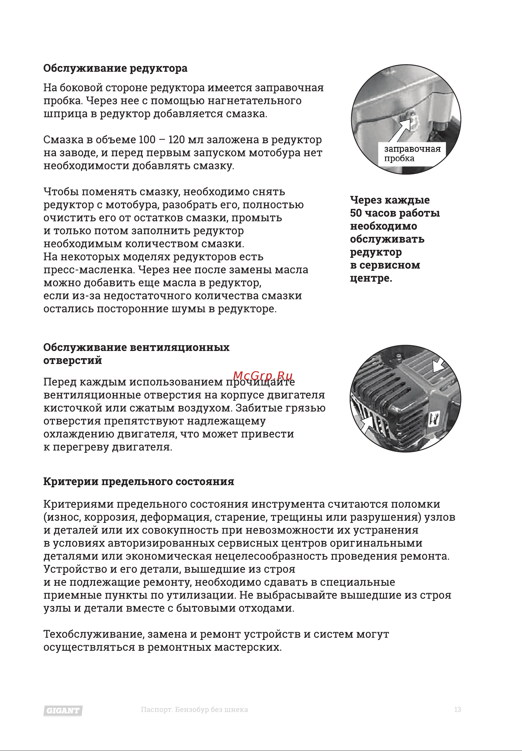 Gigant GGD-004 без шнека Инструкция к Gigant GGD-004 GD-004 онлайн [13/20] 833100